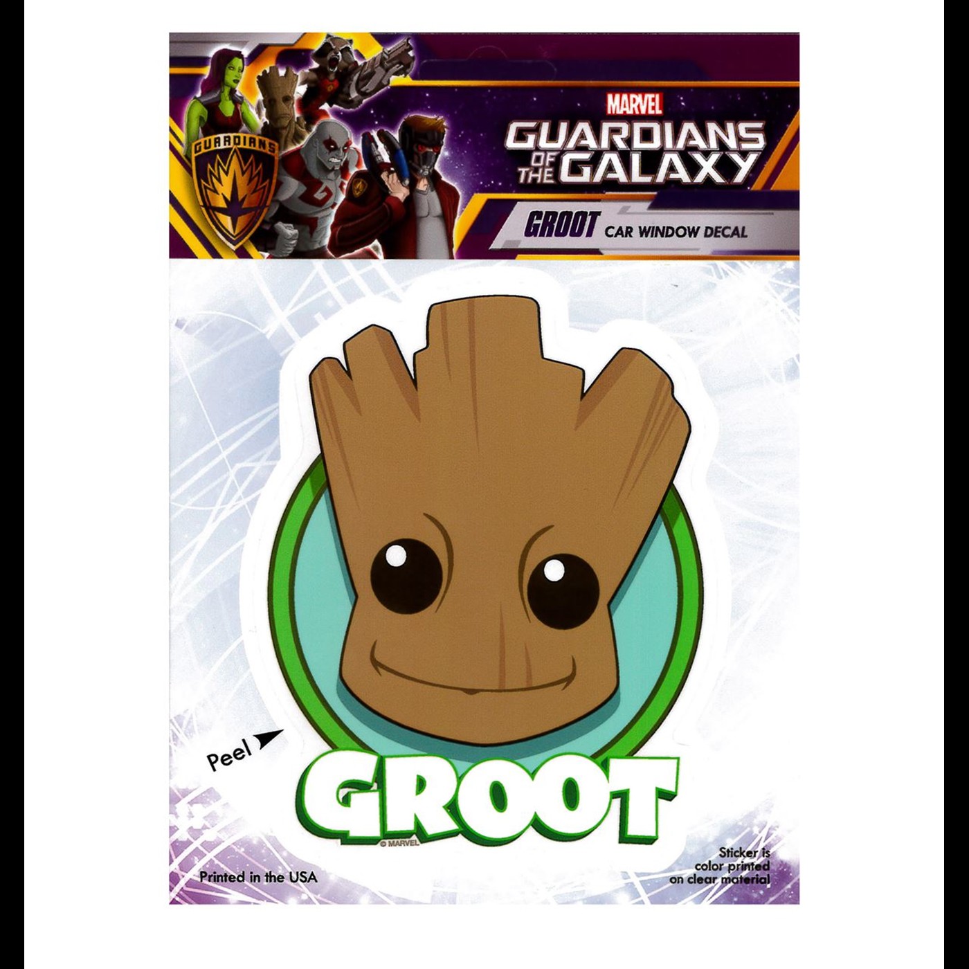 Groot Smiling Car Window Decal, Brown