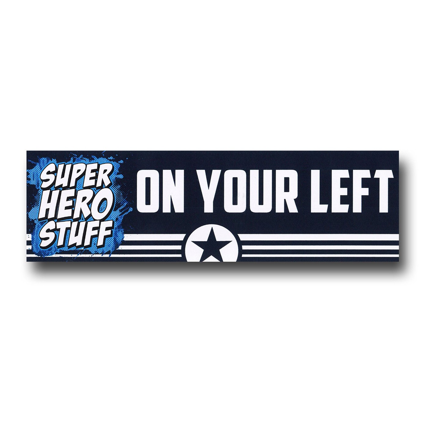 SuperHeroStuff On Your Left Decal, Blue