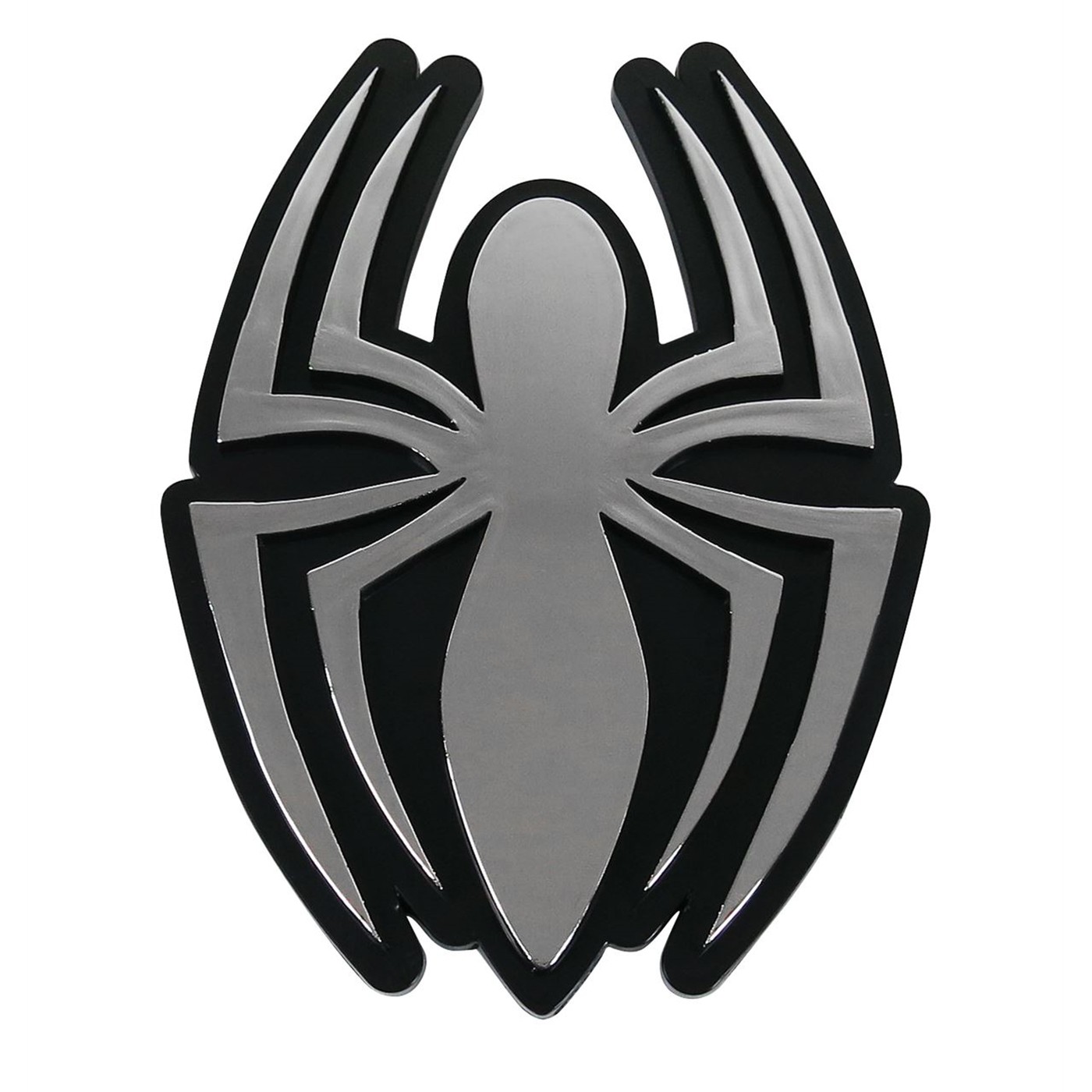 Spider-Man Symbol Chrome Car Emblem, Silver