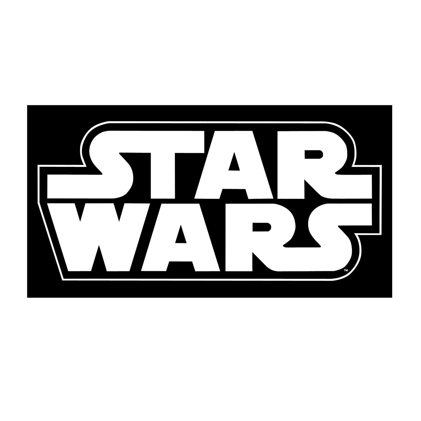 Star Wars Logo White Decal, White