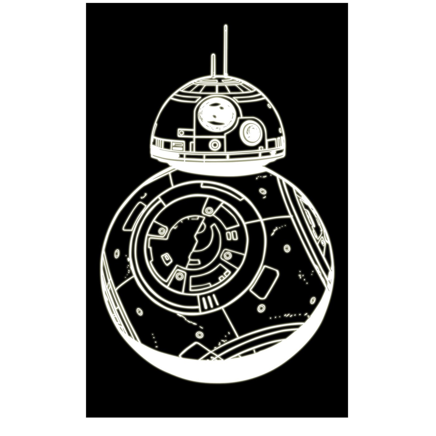 Star Wars Force Awakens BB-8 Glow Decal, White