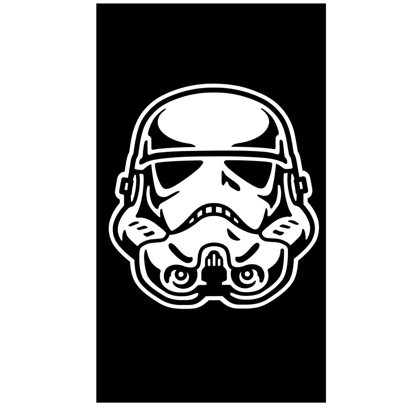 stormtrooper helmet black and white