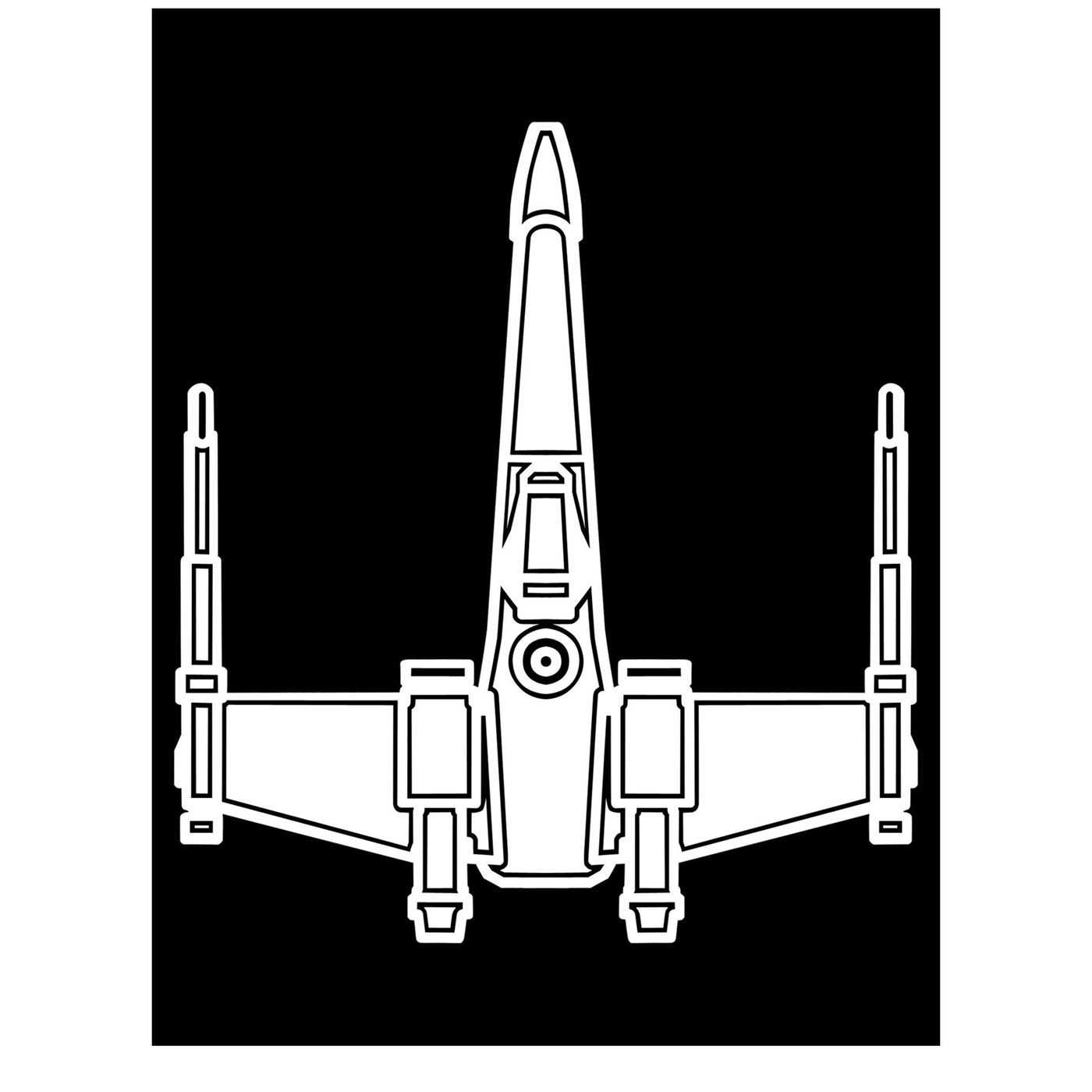 Star Wars X-Wing White Decal, White