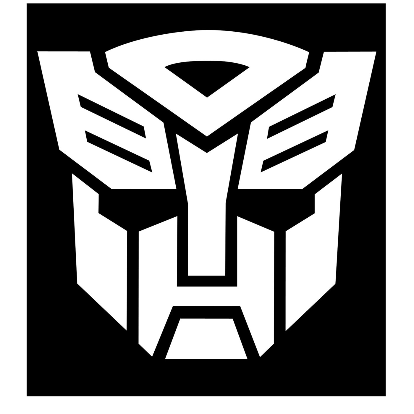 Transformers Autobot White Decal, White