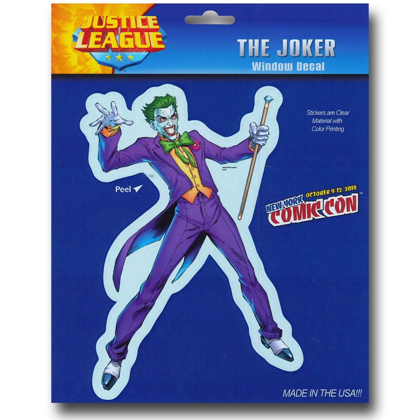 Joker Cane Window Decal, Purple