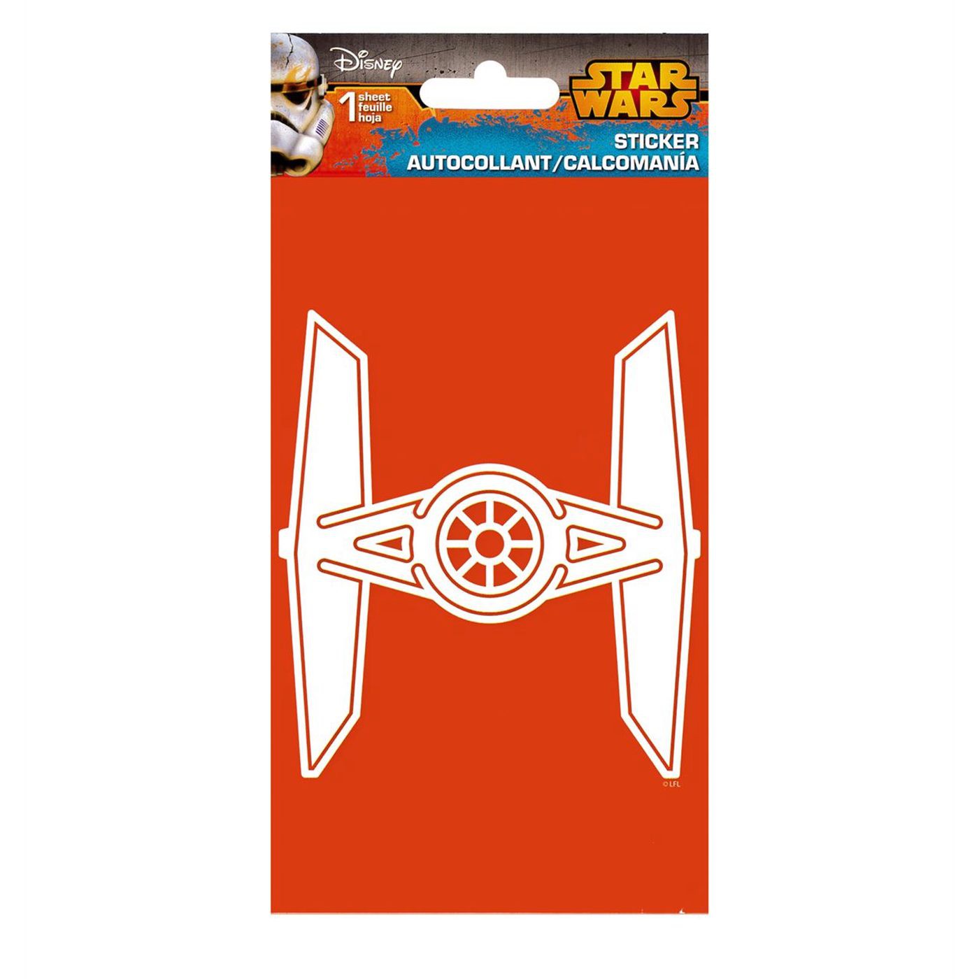 Star Wars TIE Fighter Sticker, White