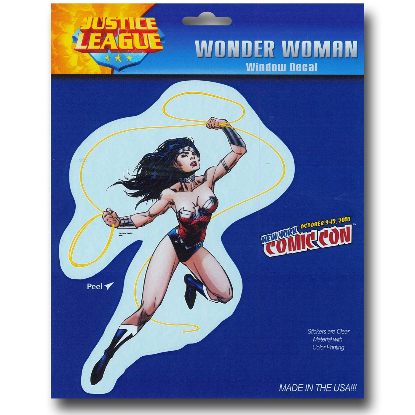 Wonder Woman Whip Window Decal, Blue