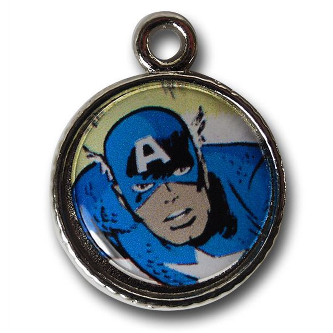 Captain America Face Dog Collar Charm