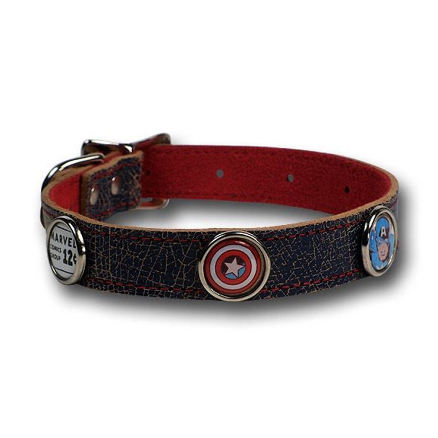 Captain America Dog Collar, Blue