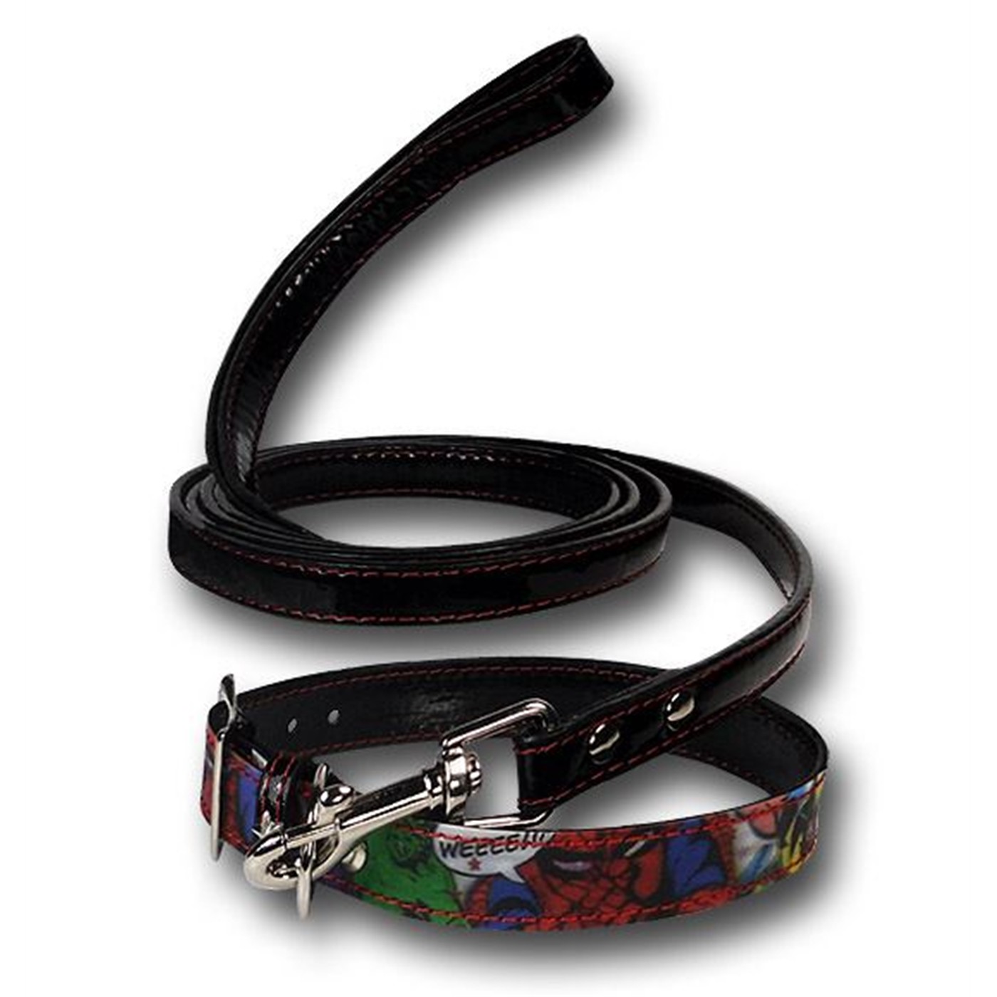 Marvel Heroes Dog Collar/Leash Combo, Black