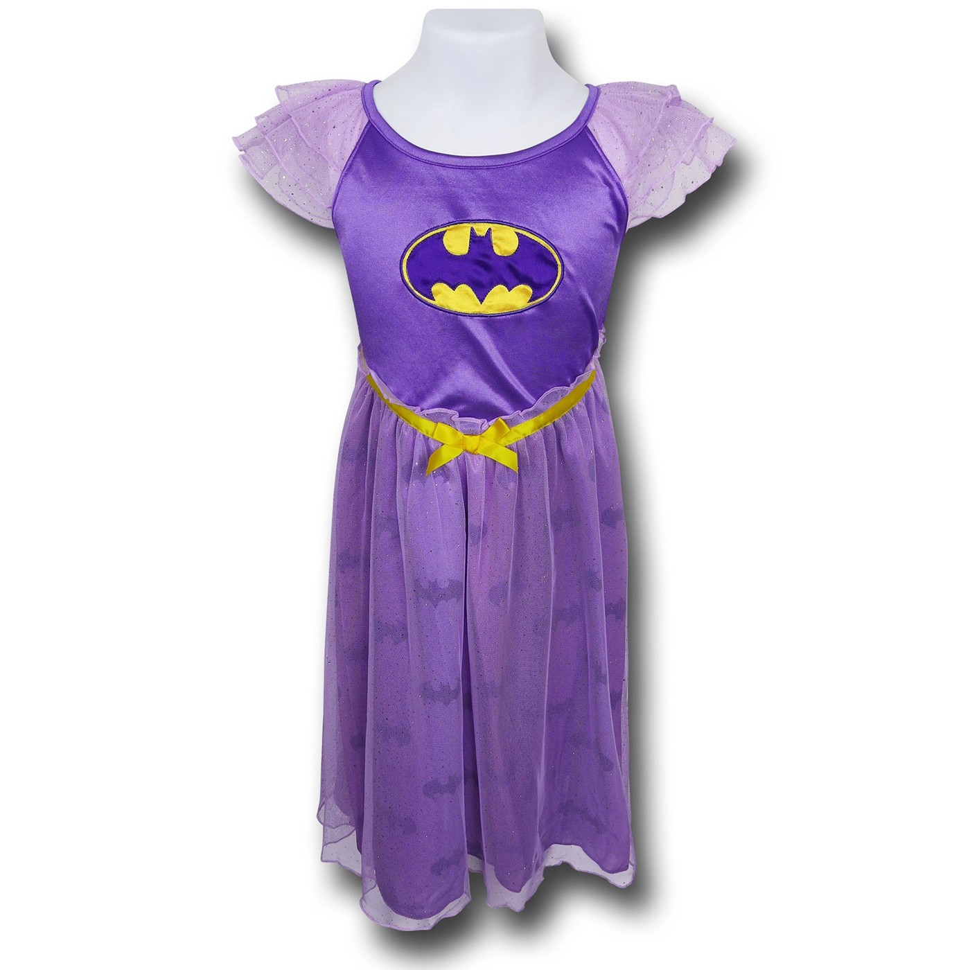 Batgirl Girls Dressy Gown, Purple