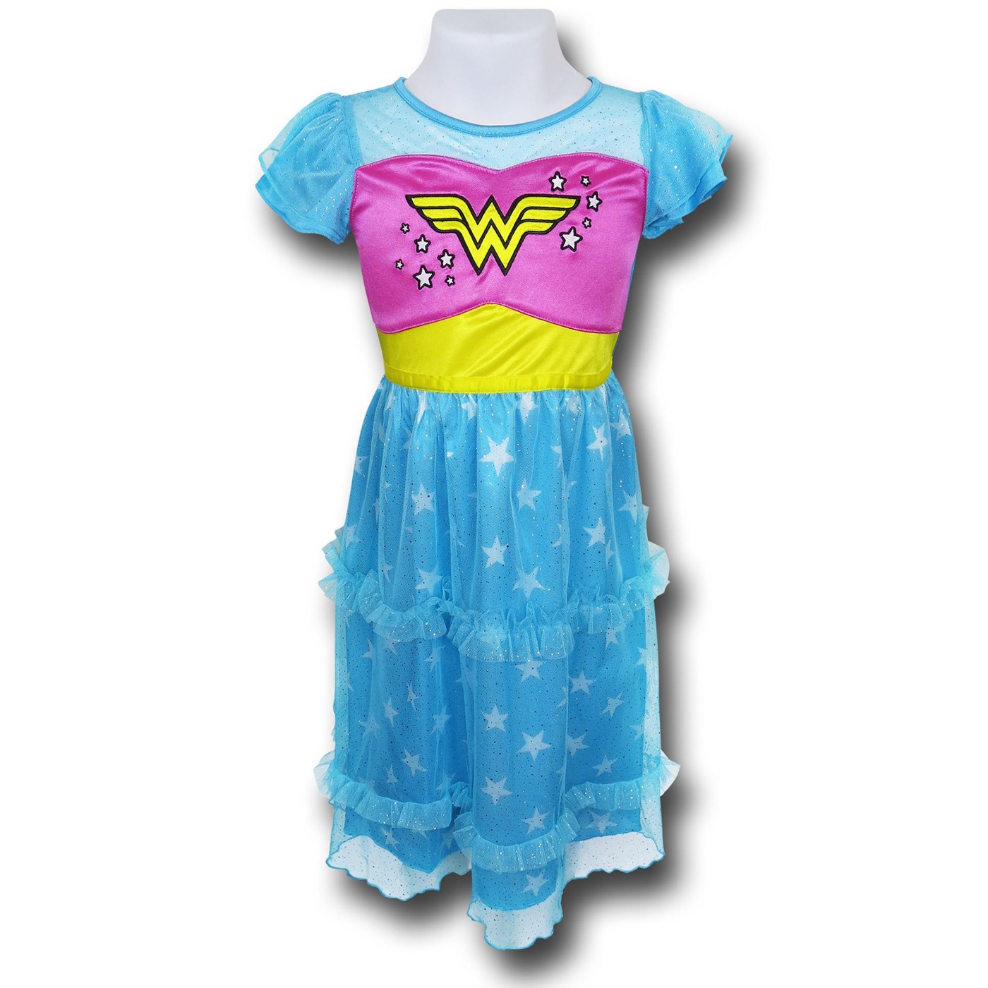 Wonder Woman Girls Dressy Gown, Blue