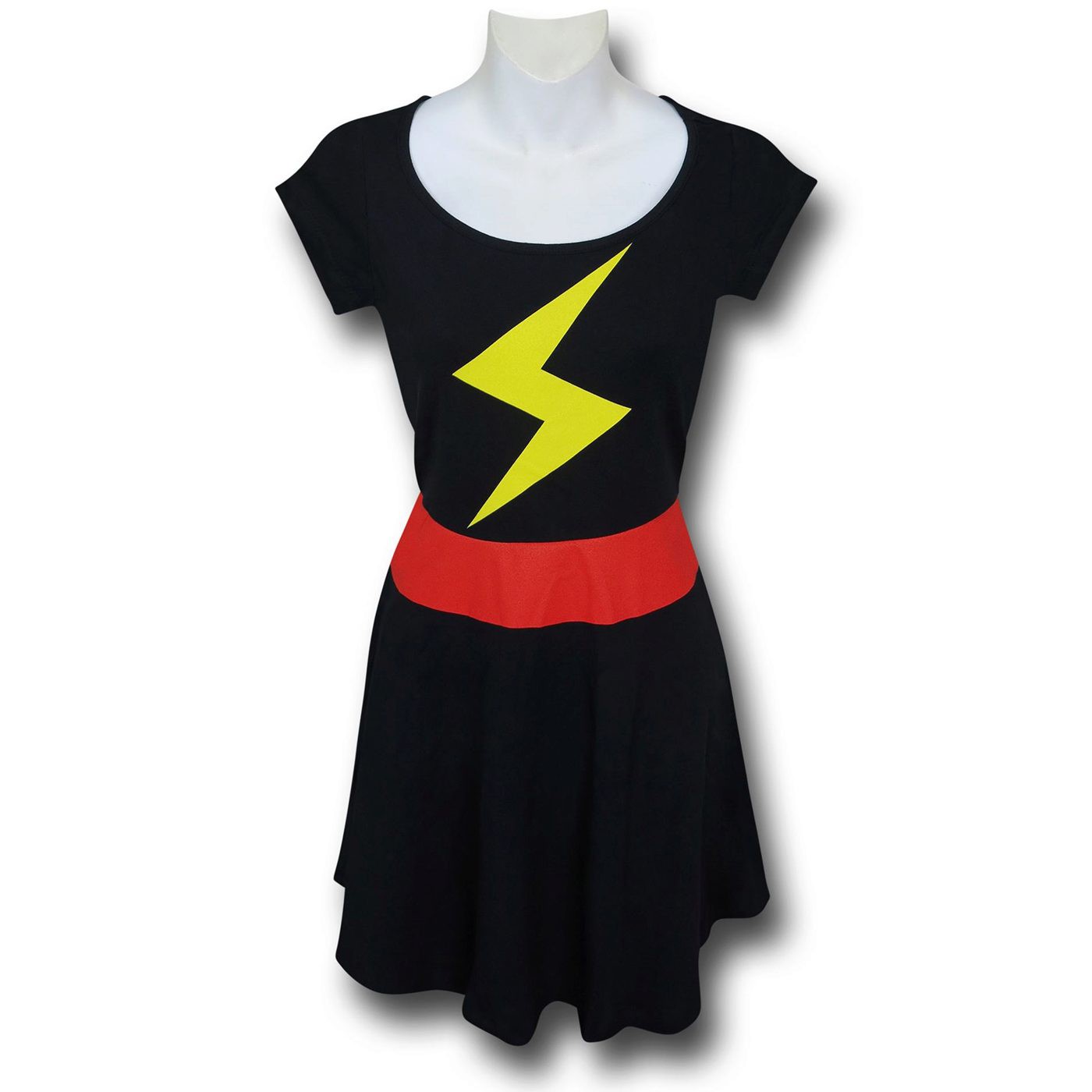 Ms. Marvel Women's Skater Dress, Black