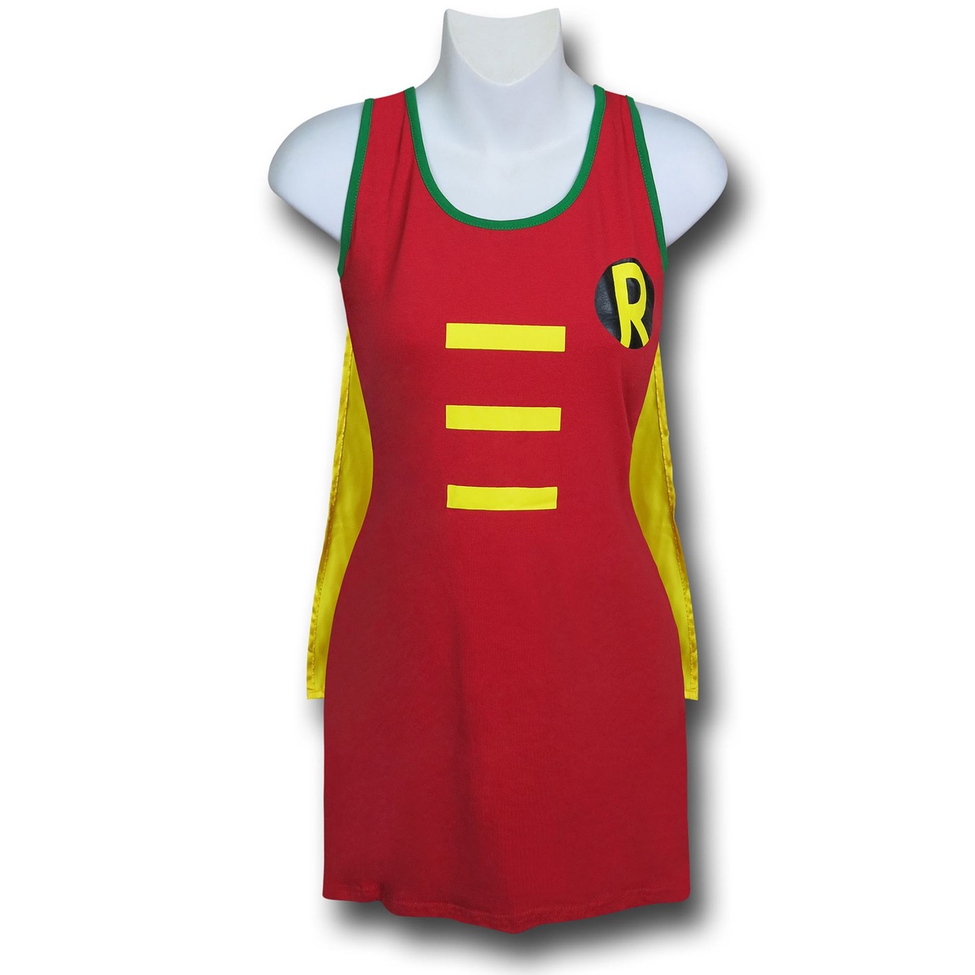 Robin Costume Caped Women's Tank Dress, Red
