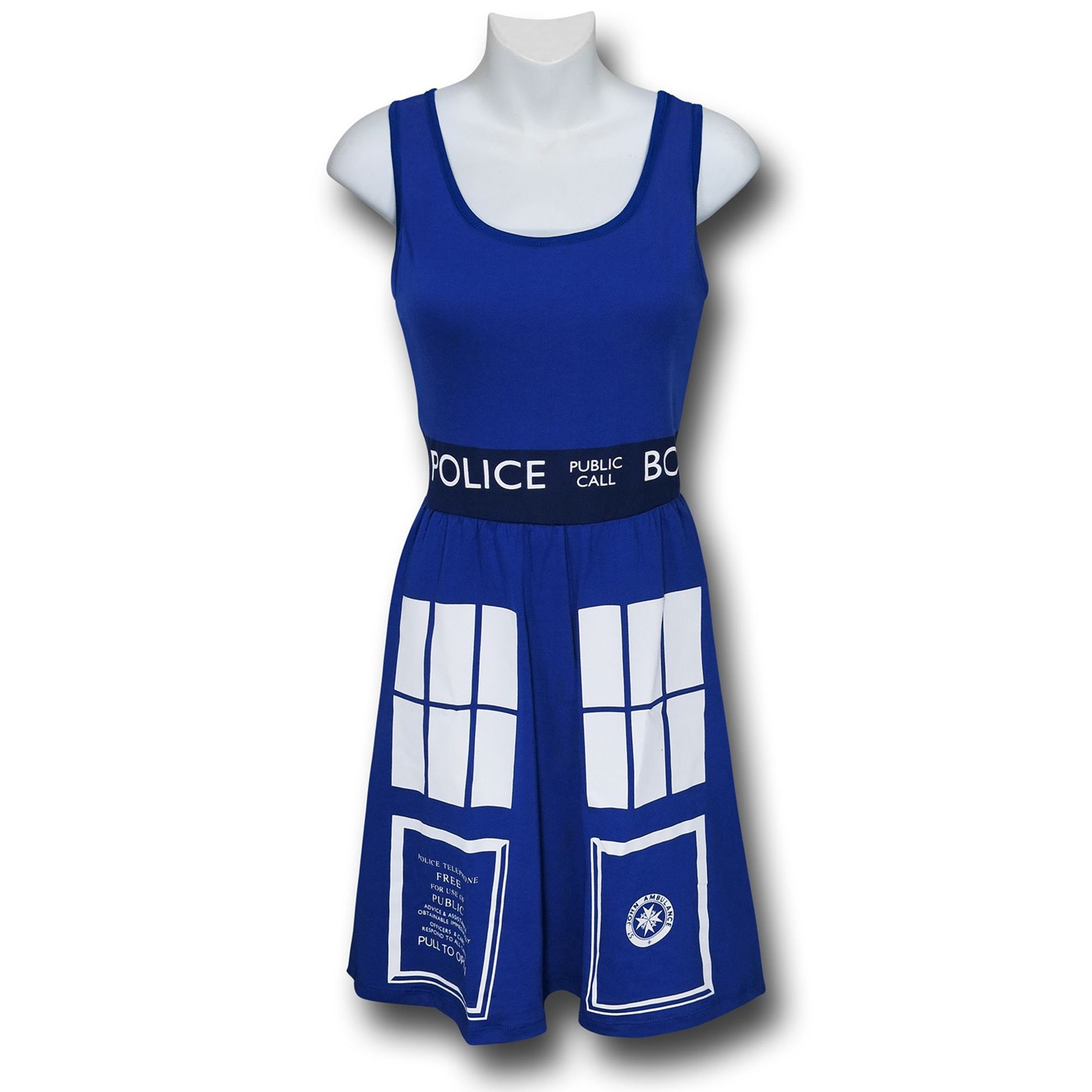 Dr. Who Tardis Women's A-Line Dress, Blue