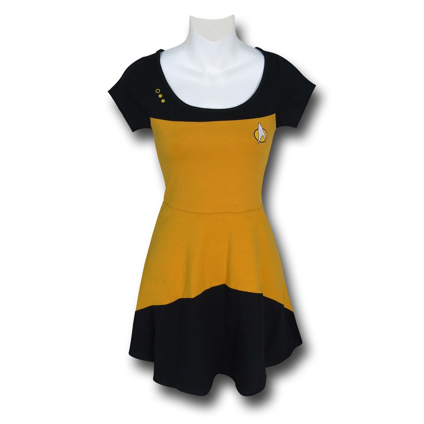 Star Trek TNG Security Women's Skater Dress, Yellow