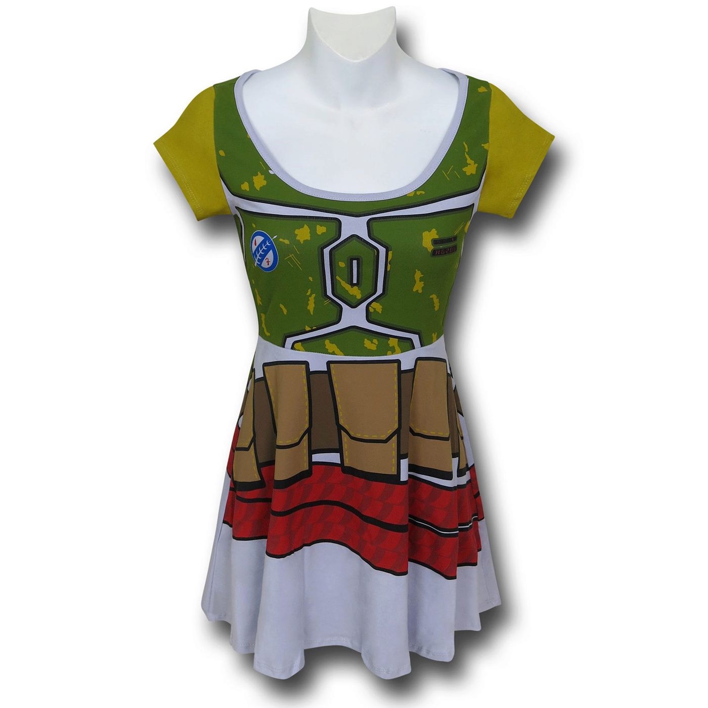 Star Wars Boba Fett Women's Skater Dress, Grey