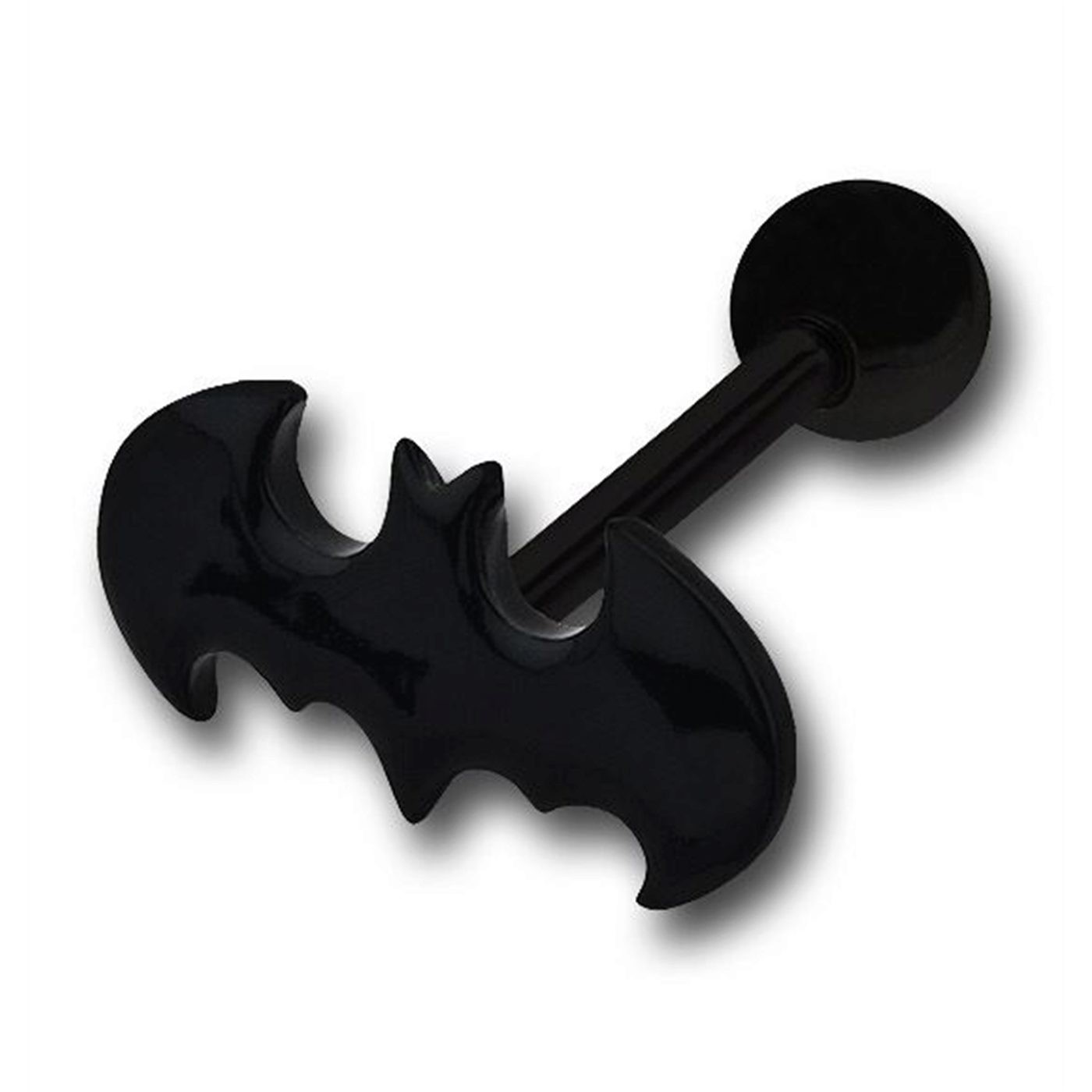 Batman Black 316L Surgical Steel Cartilage Earring, Black