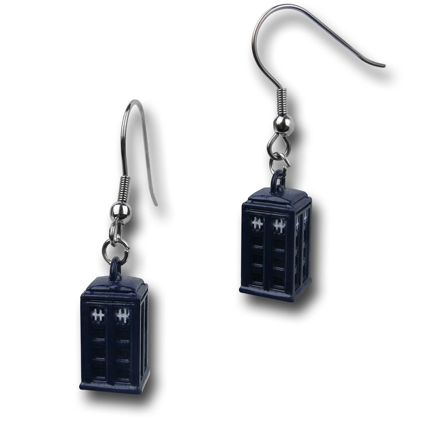 Doctor Who Tardis Earrings, Blue
