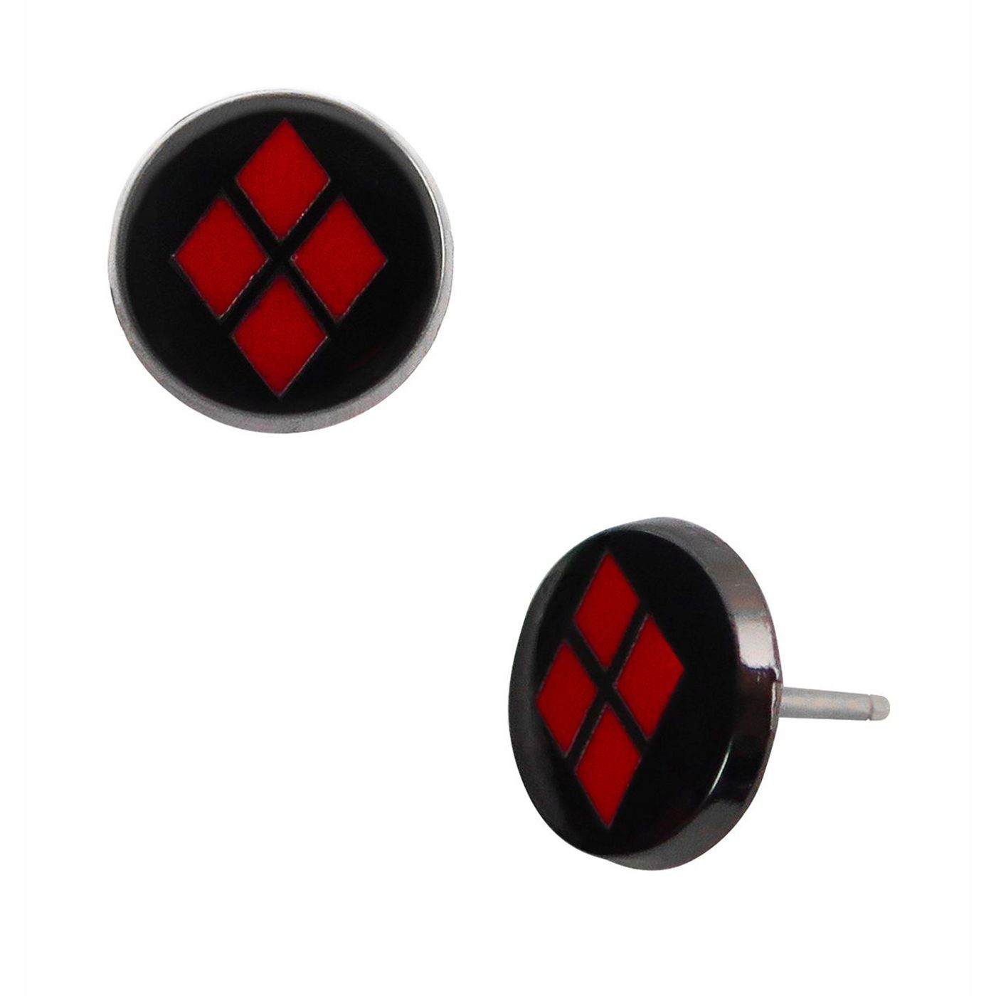 Harley Quinn Classic Logo Stud Earrings