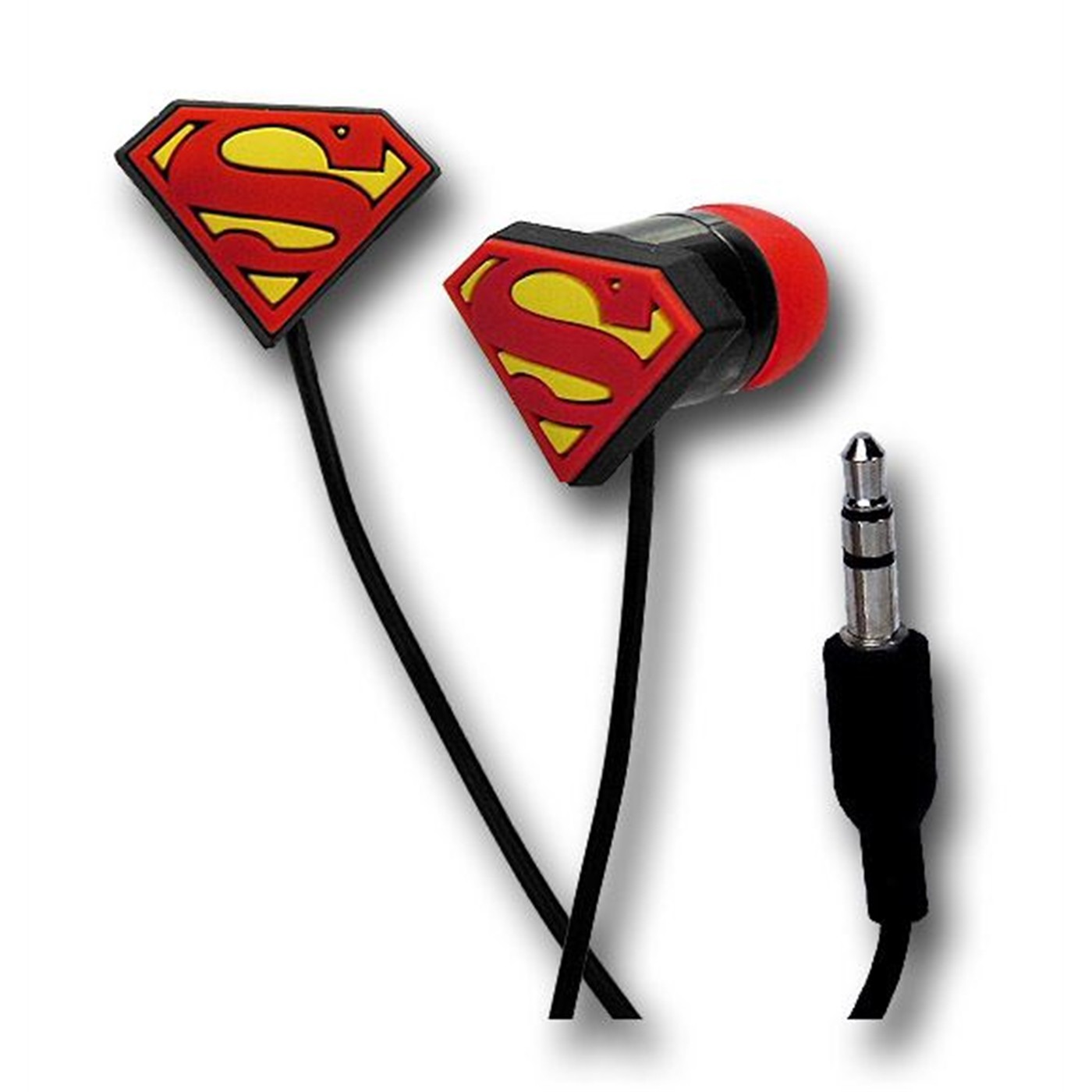 Superman Rubber Symbol Earphones