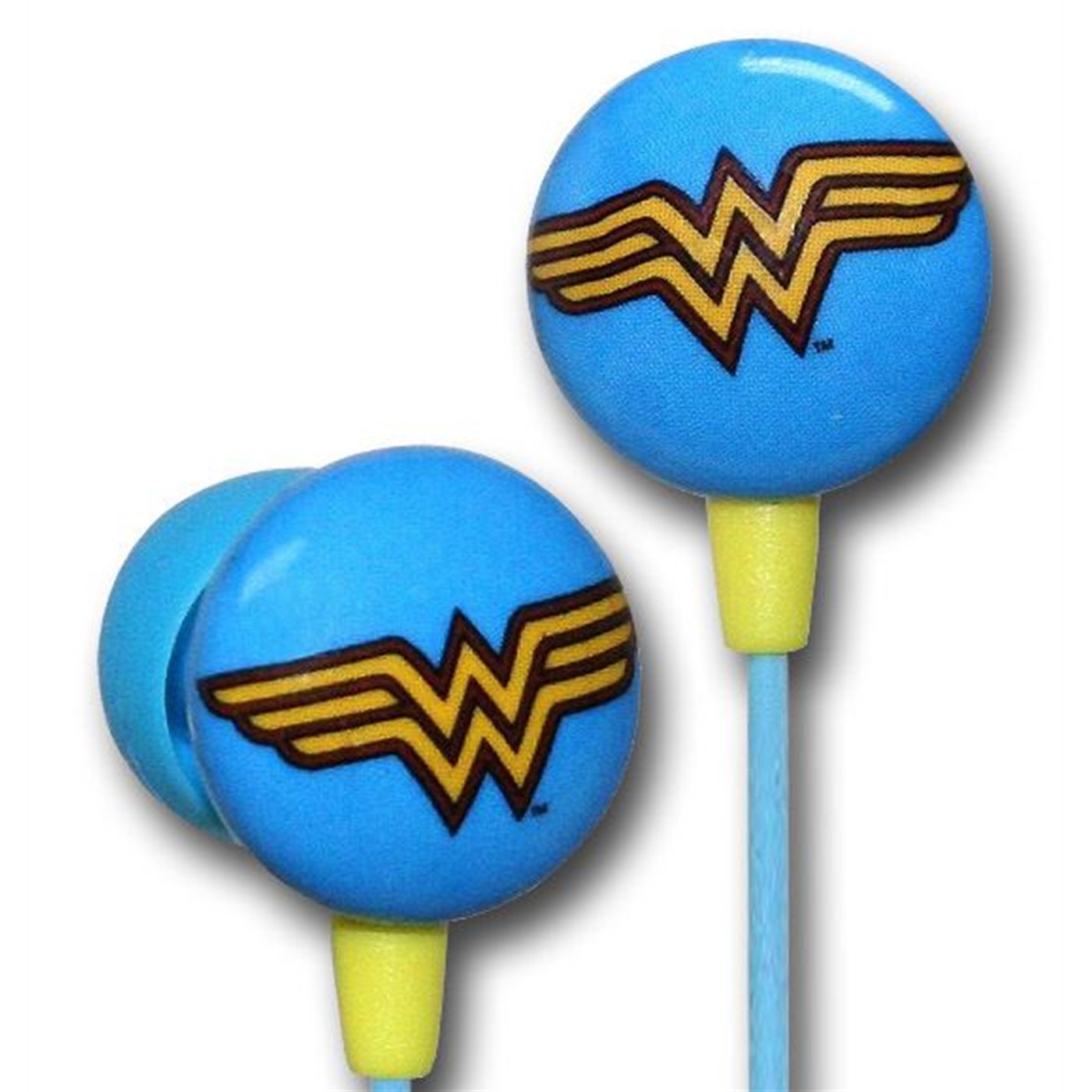Wonder Woman Symbol Noise Reduction Earphones, Blue