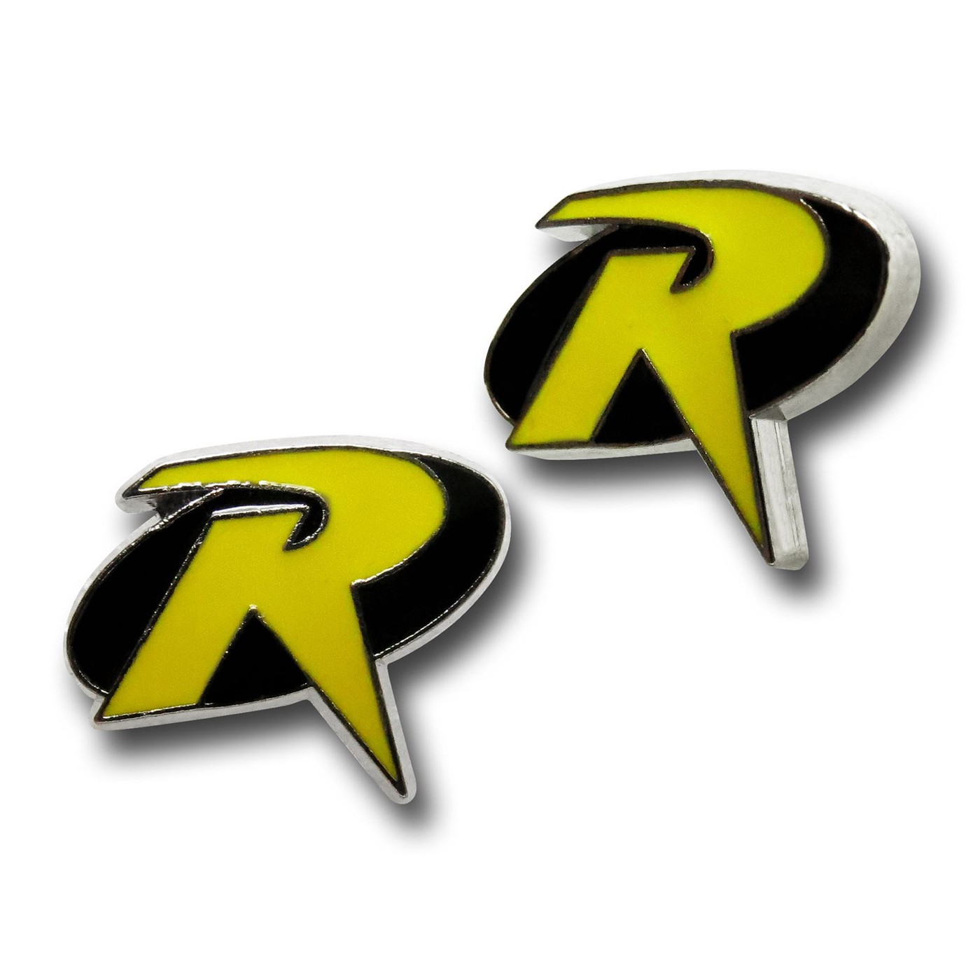 Robin Symbol Stud Earrings, Yellow
