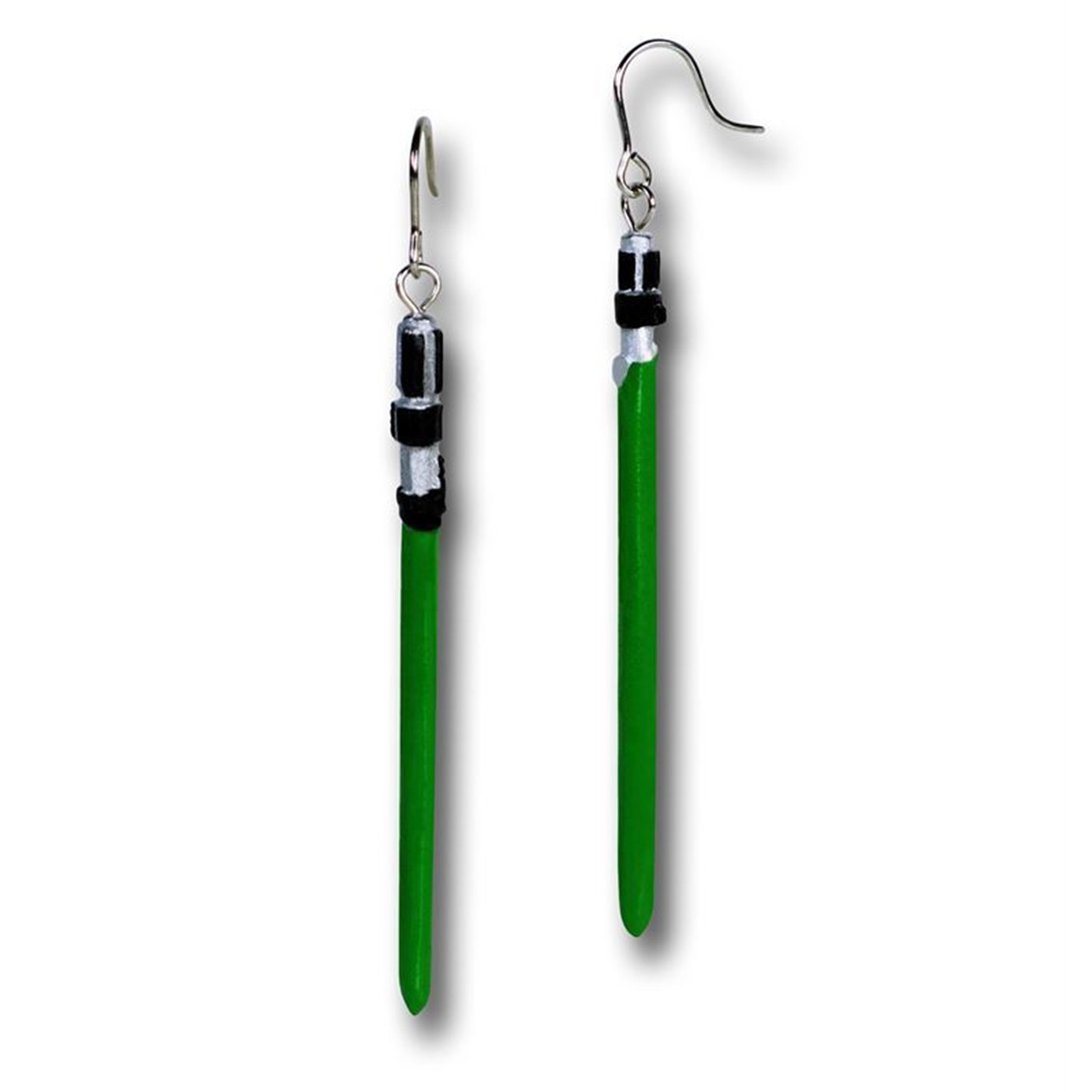 Star Wars Green Lightsaber Earrings, Green