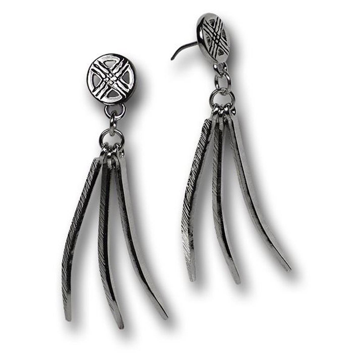 Wolverine Claw Earrings, Grey