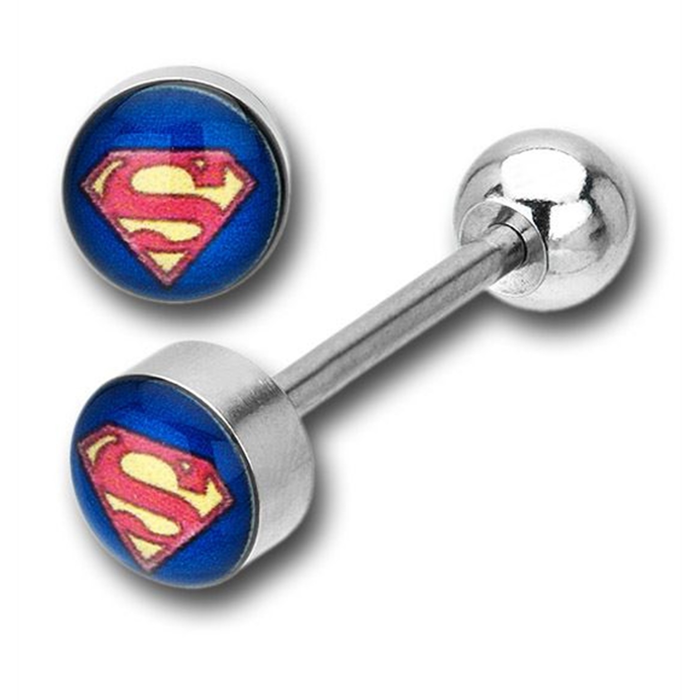 Superman 316L Surgical Steel Barbell, Blue