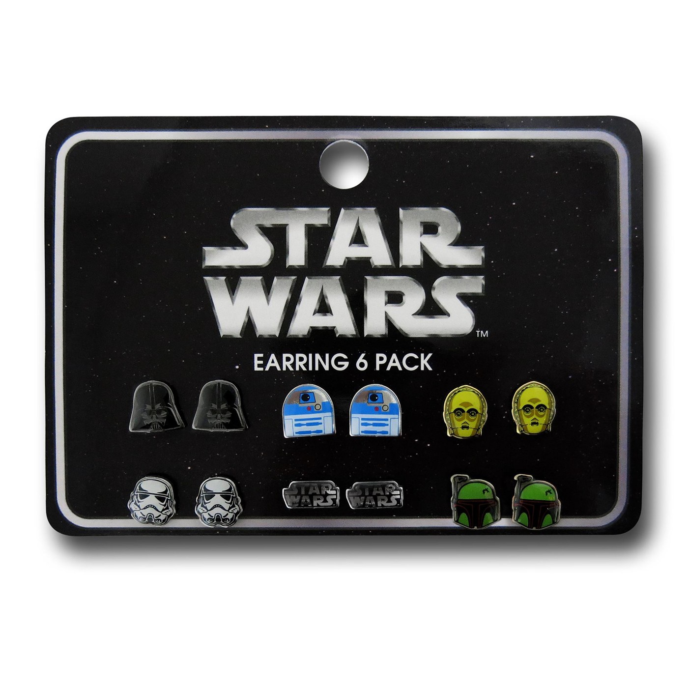 Star Wars 6-Pair Earring Set, Black