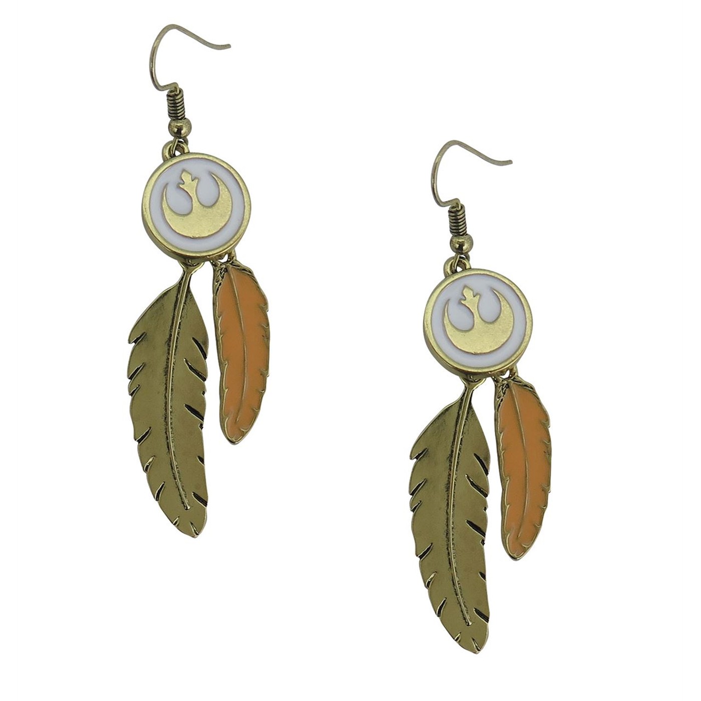 Star Wars Last Jedi Rebel Porg Feather Earrings