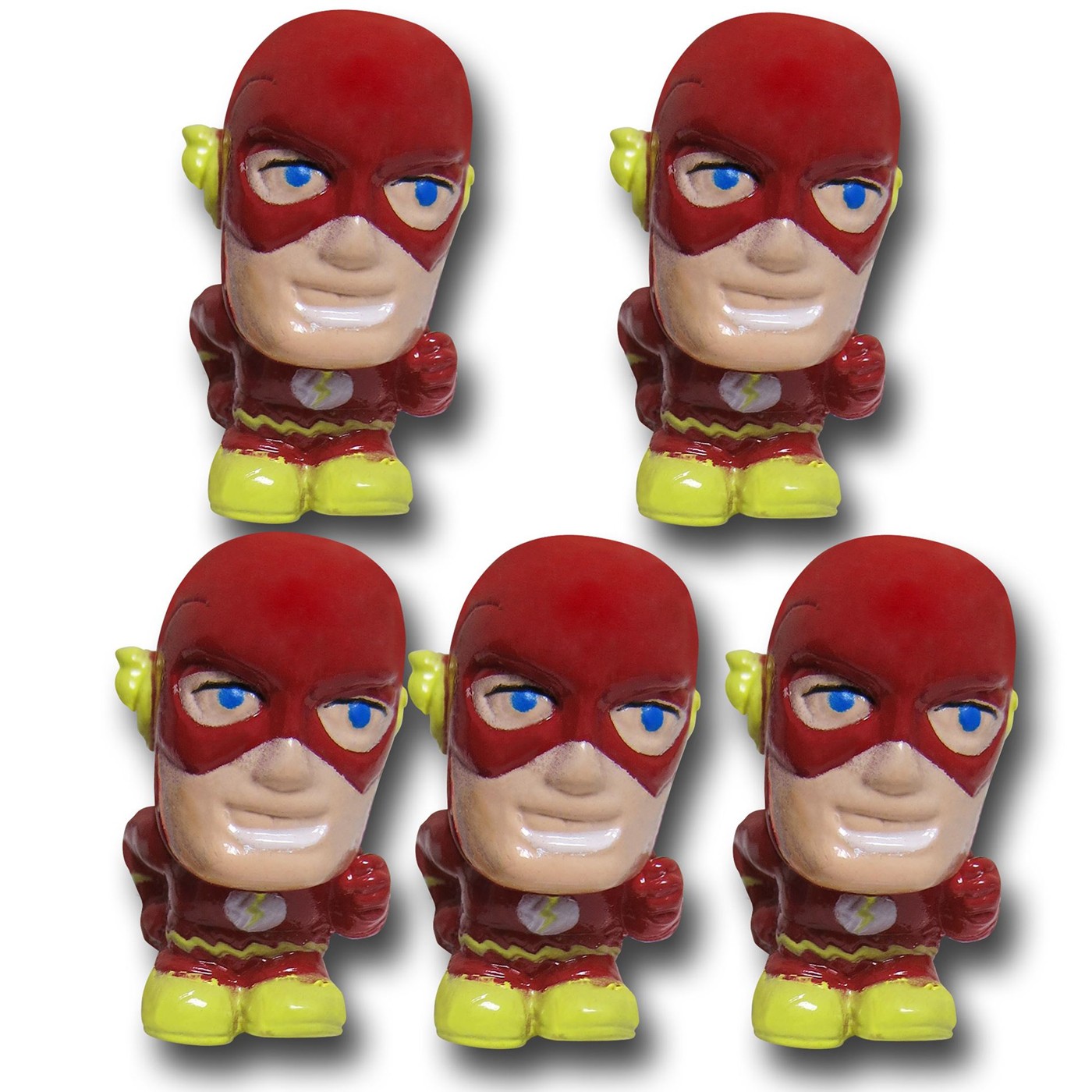 Flash Deformed Pencil Eraser Topper 5 Pack, Red