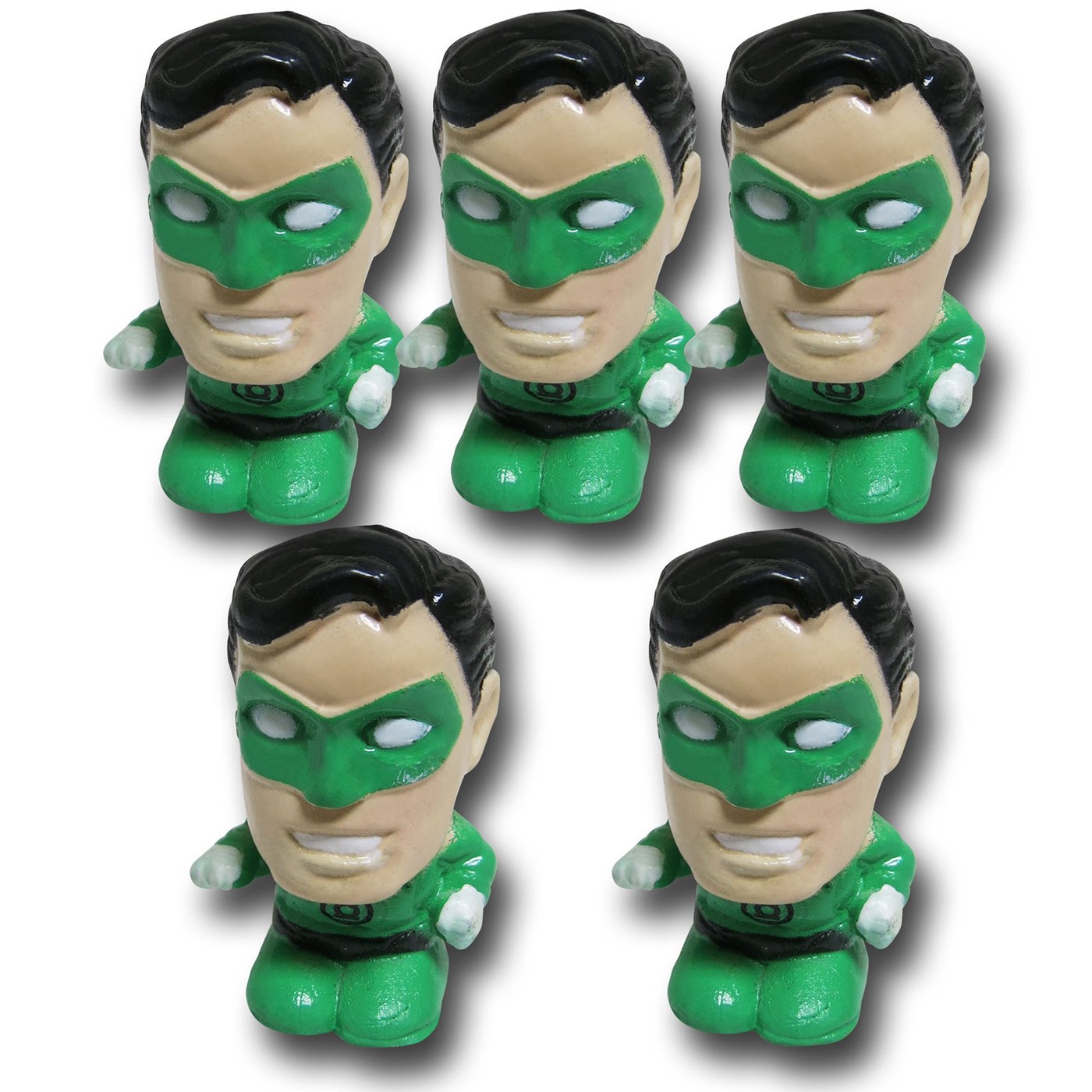 Green Lantern Deformed Pencil Eraser Topper 5 Pack, Green