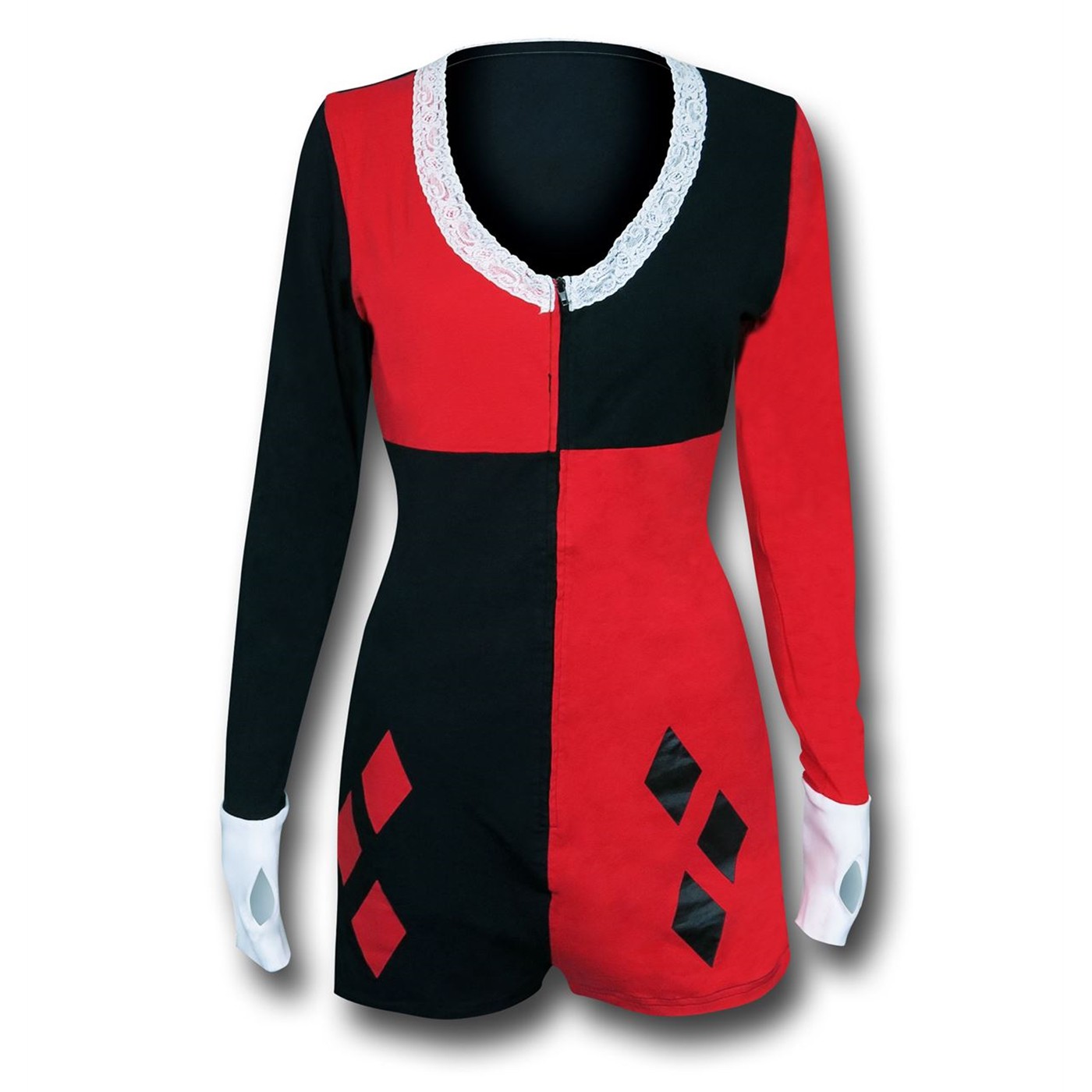 Harley Quinn Factory Second Women's Romper, Black