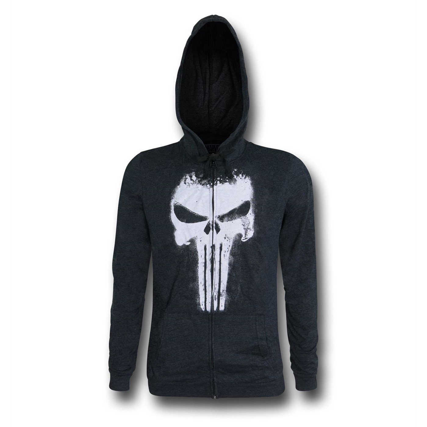 Punisher Symbol Factory Second Men's Zipper Hoodie, Black