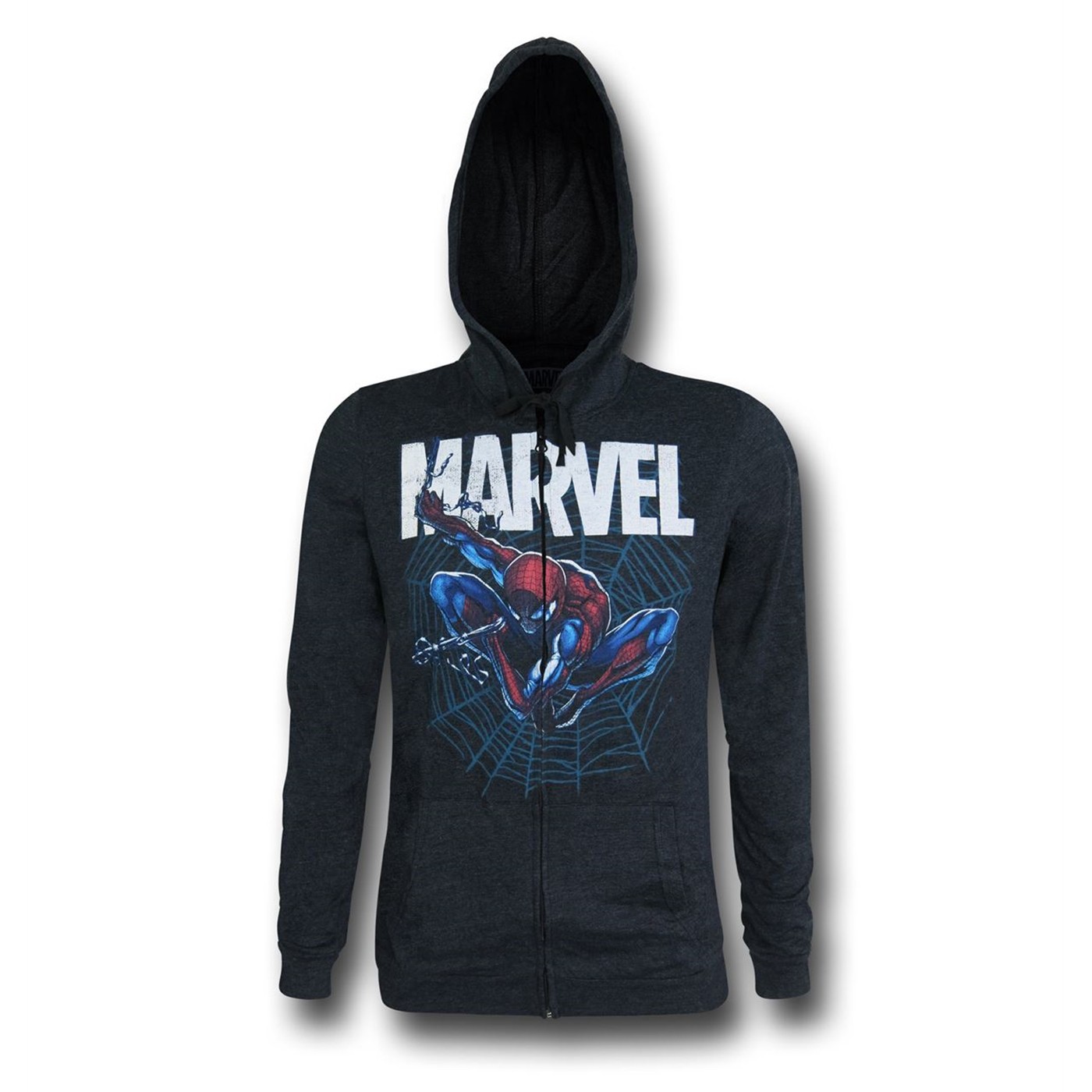 Spiderman Swing Factory Second Men's Zipper Hoodie, Black