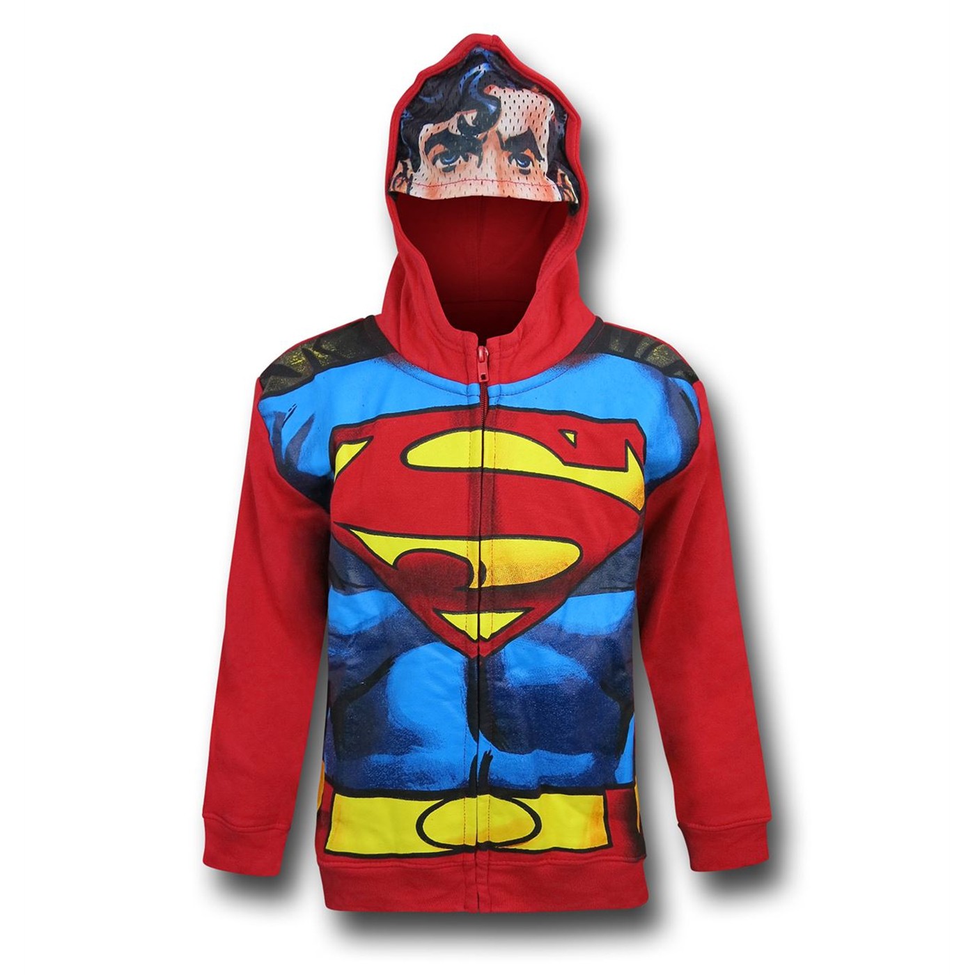 Superman Red Factory Second Kids Costume Hoodie, Red