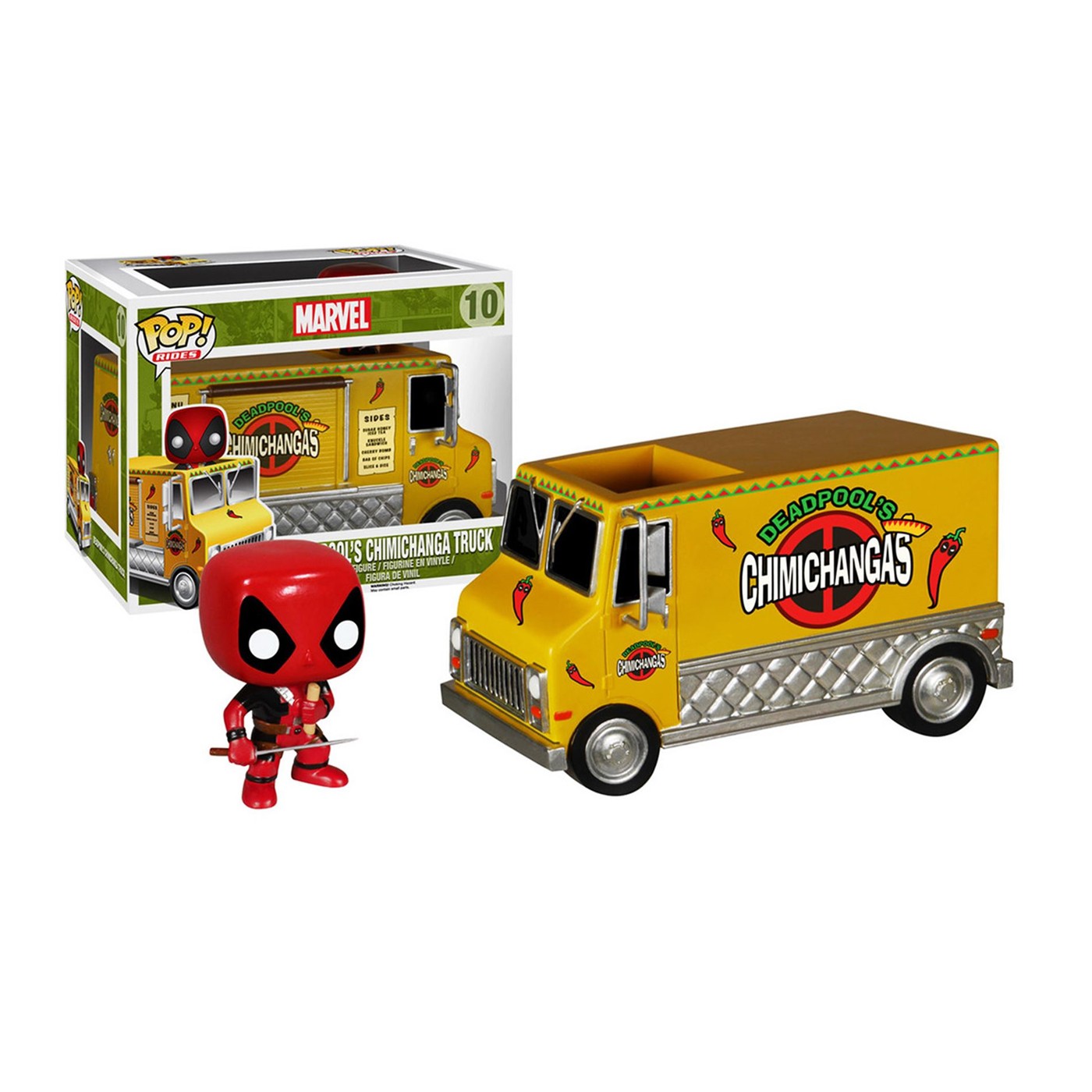 Deadpool POP Fun Bobblehead and Chimichanga Truck, Yellow