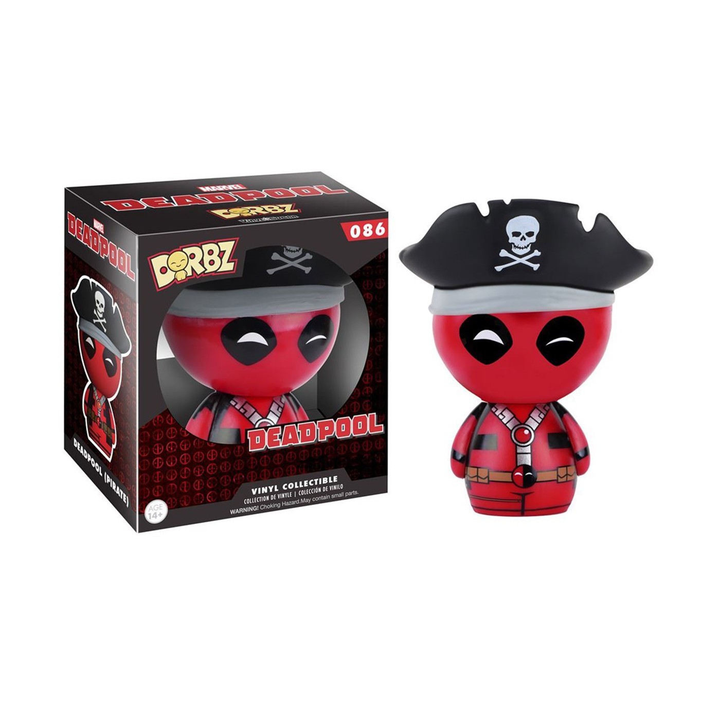 Deadpool Pirate Dorbz Figure, Red