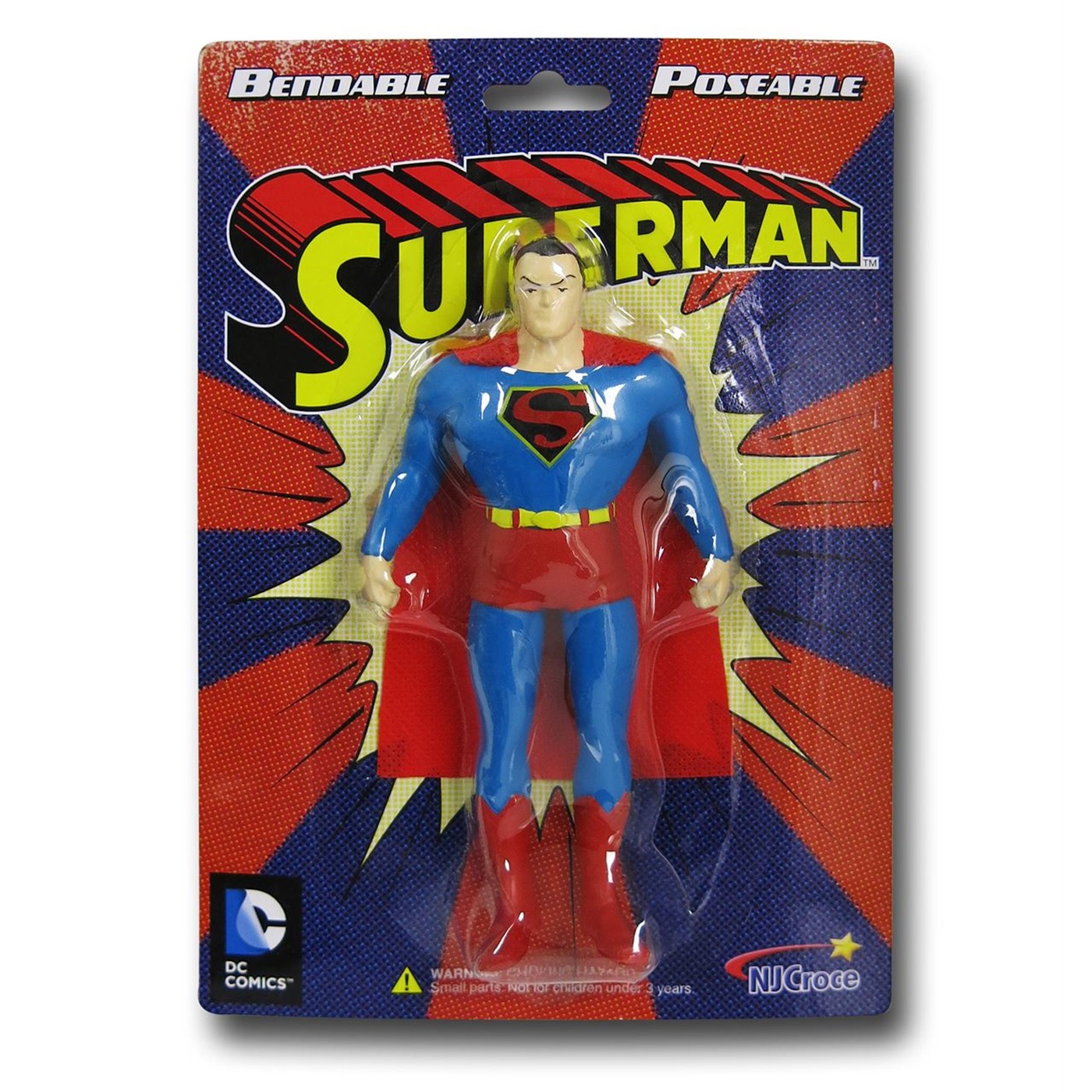 Superman Classic Bendable and Poseable Action Figure, Blue