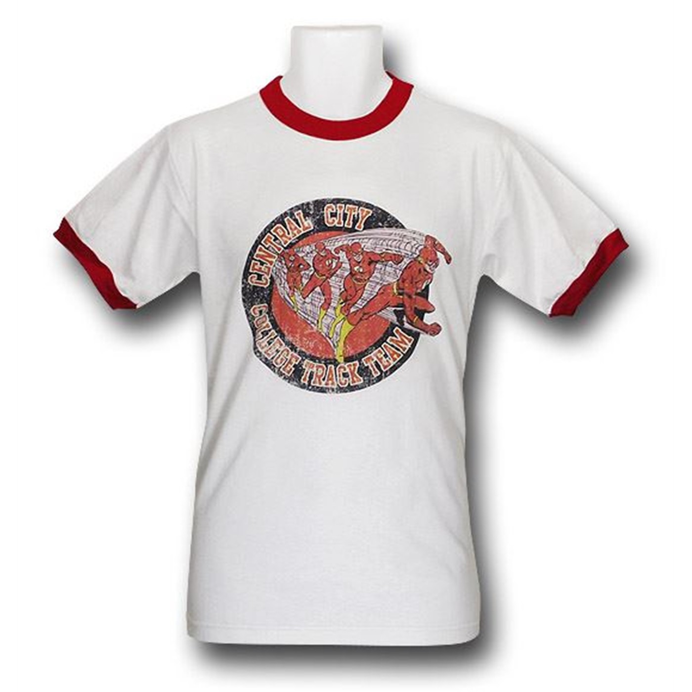 Flash Central City Track Ringer T-Shirt, White