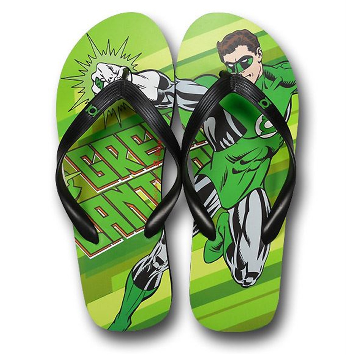Green Lantern Flip Flops