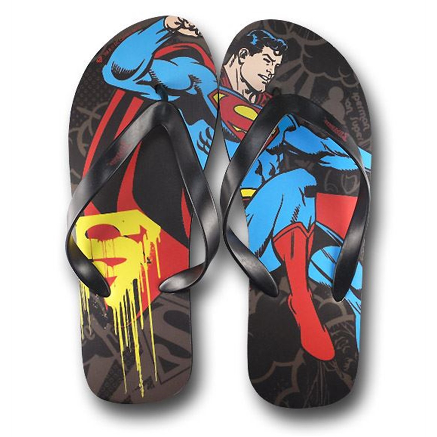 Superman Urban Shield Flip Flops
