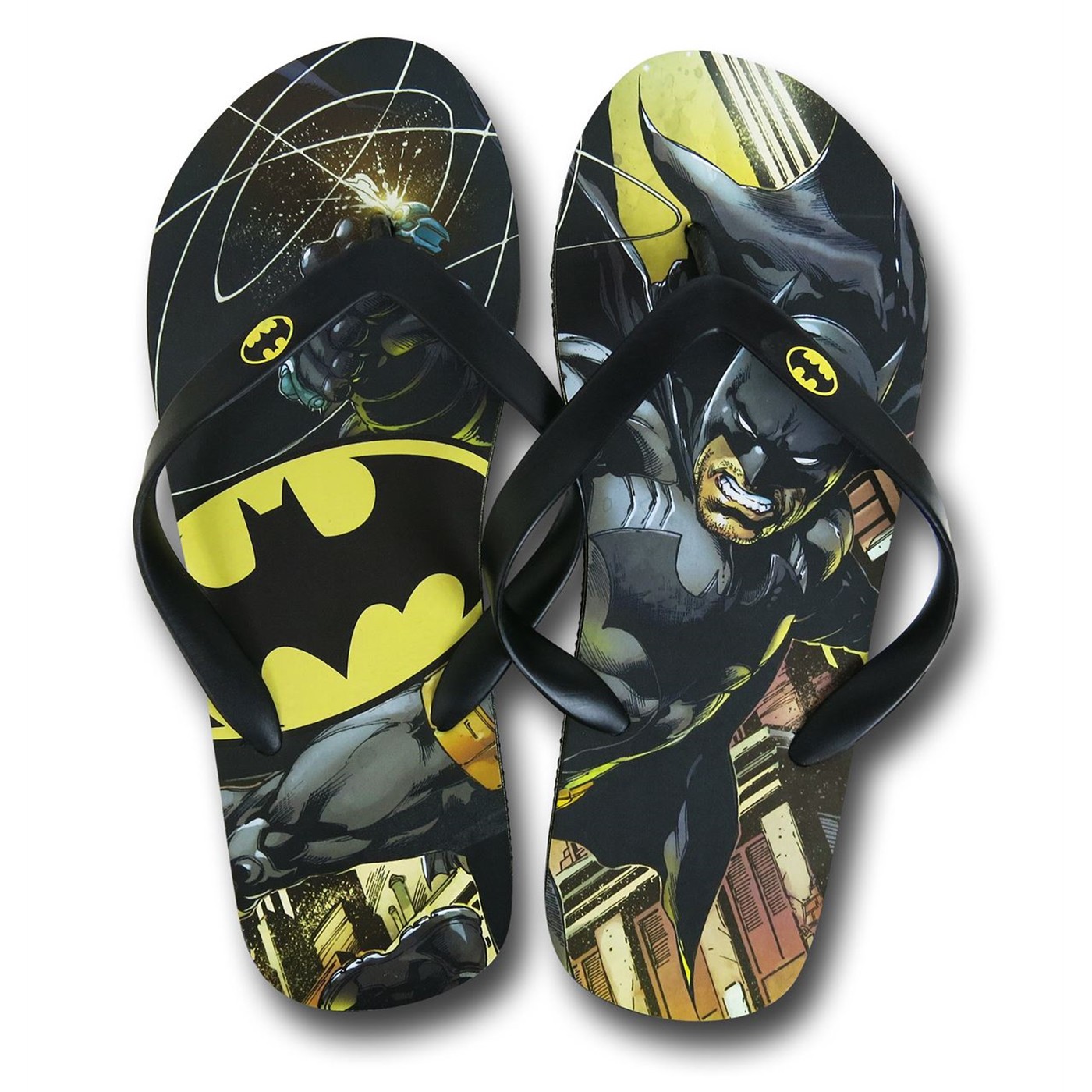Batman Image Men's Flip Flops, Black