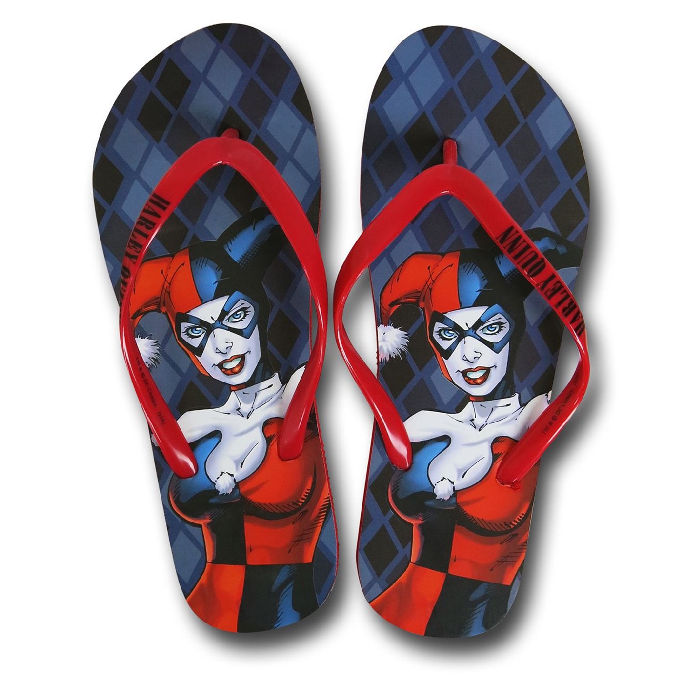 Harley Quinn Image Women's Flip Flops, Red