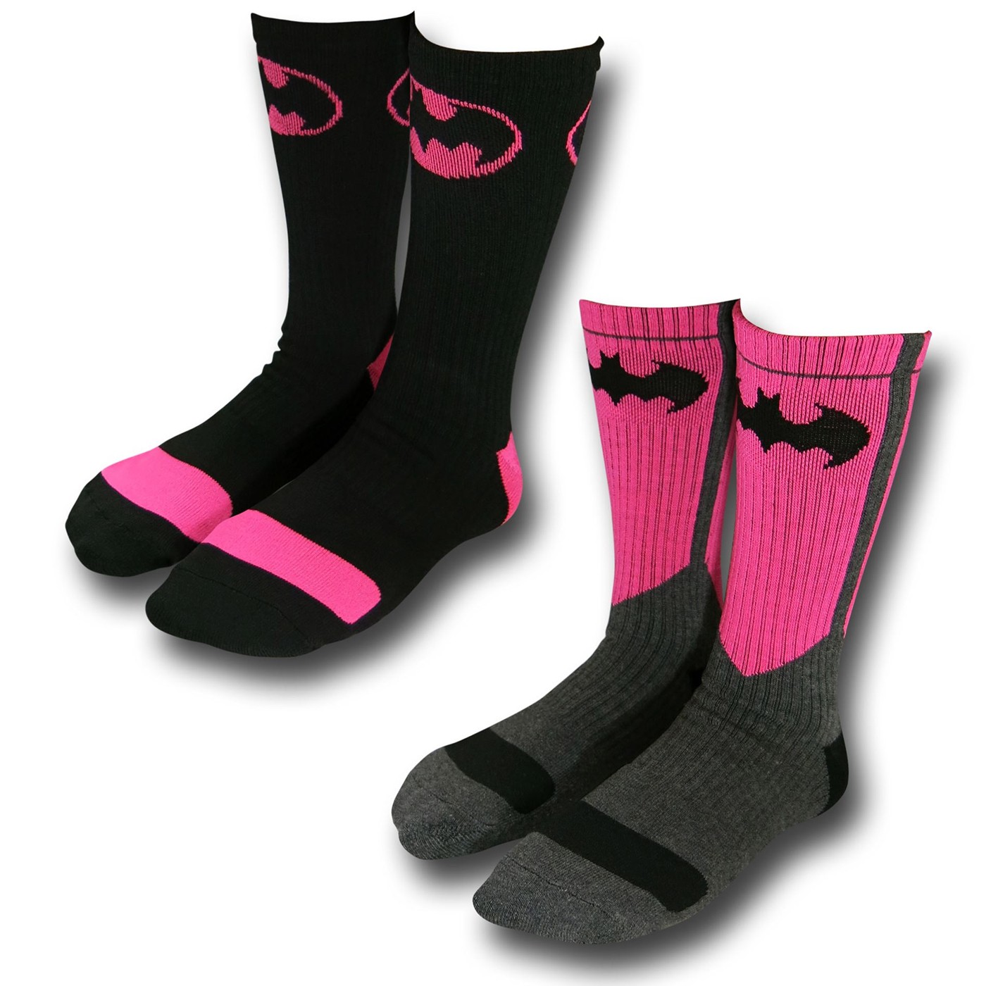 Batman Womens Athletic Crew Sock 2Pair Pack