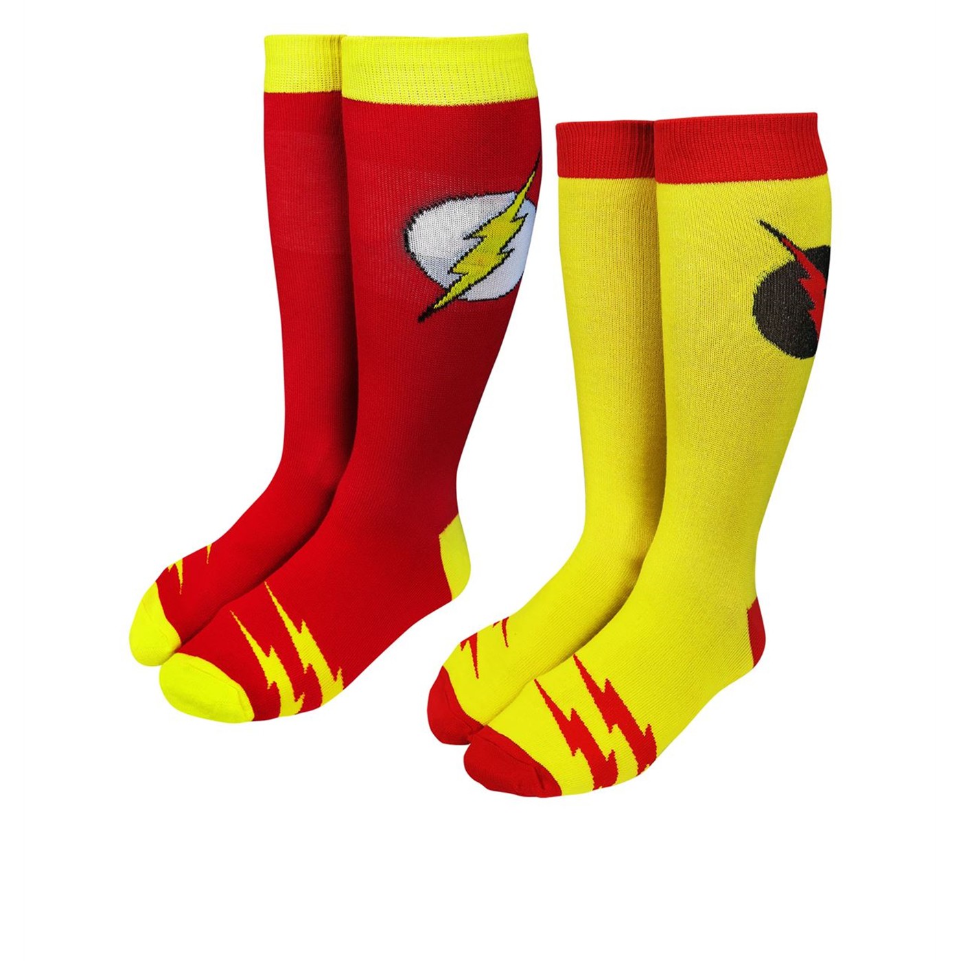 Flash & Reverse Flash Crew Sock 2-Pair Pack, Red