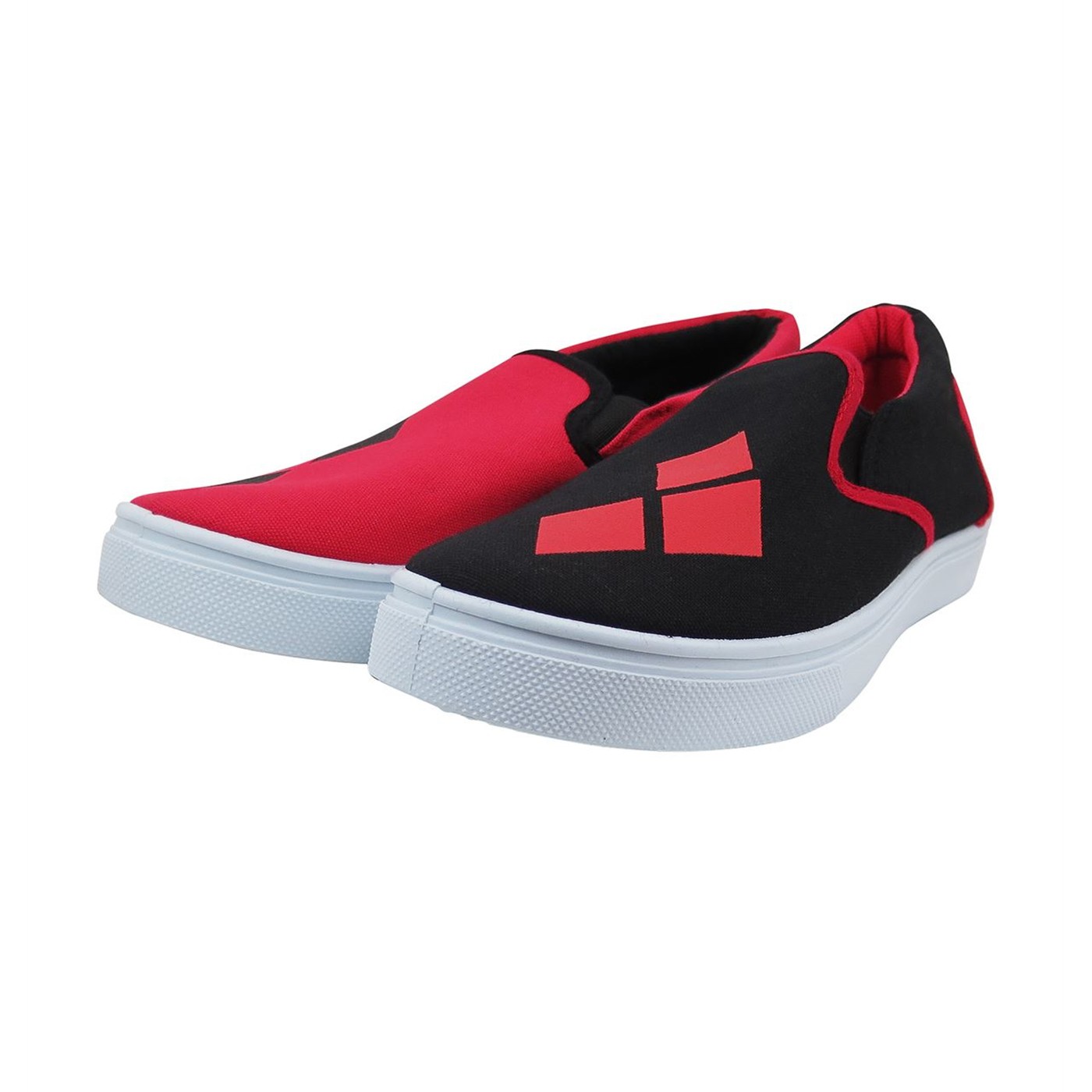 Harley Quinn Logo Women's Slip On Sneakers, Red
