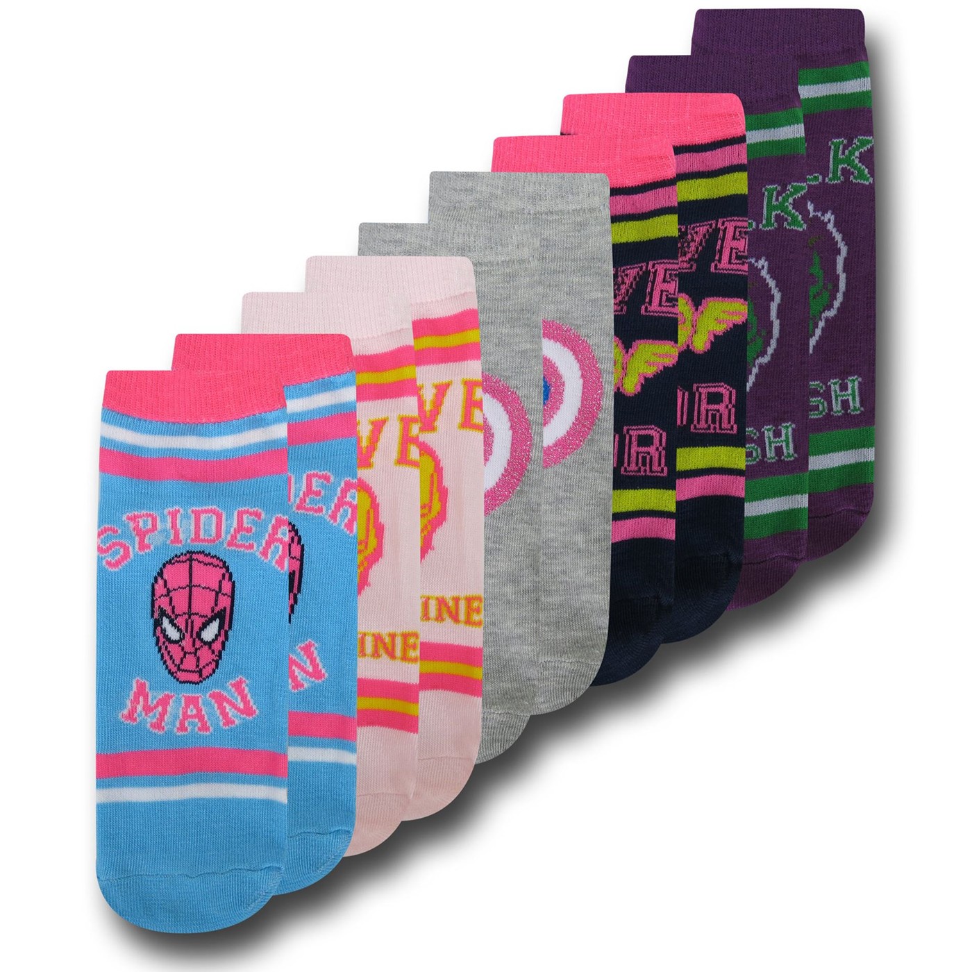 Marvel Womens Heather Low-Cut Sock 5-Pair Pack, Grey